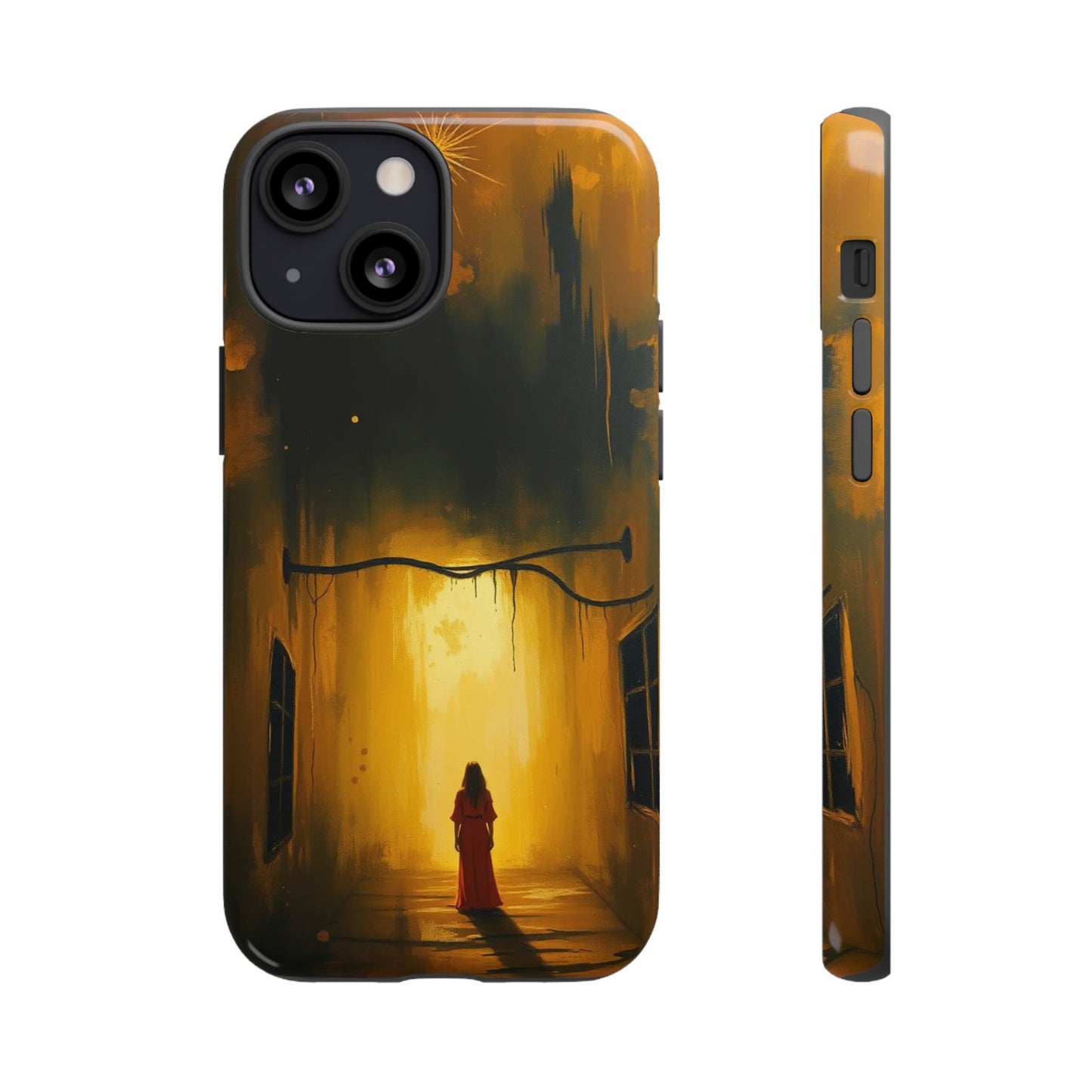 Acrylic Gothic Woman in Red Phone Case