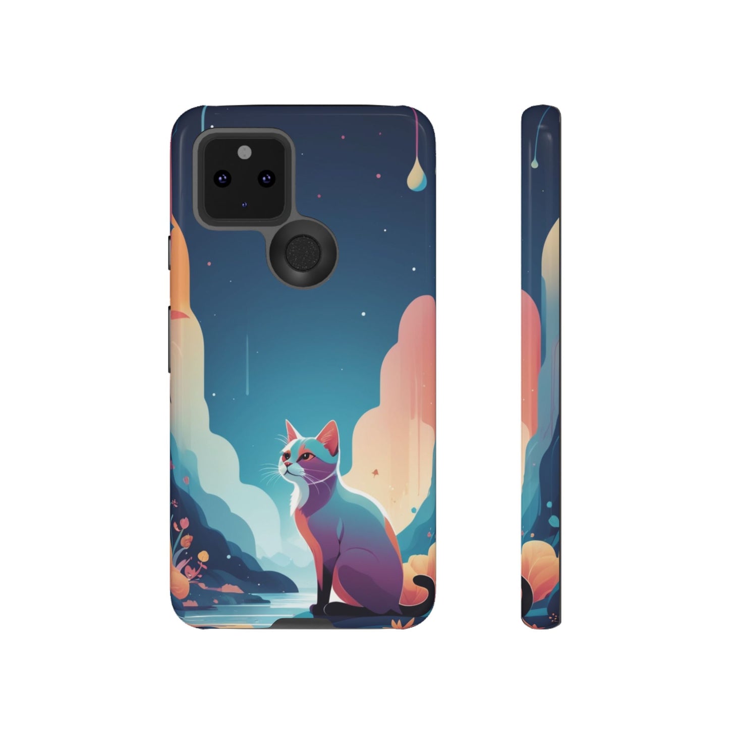 Stylised Cat Design Phone Case