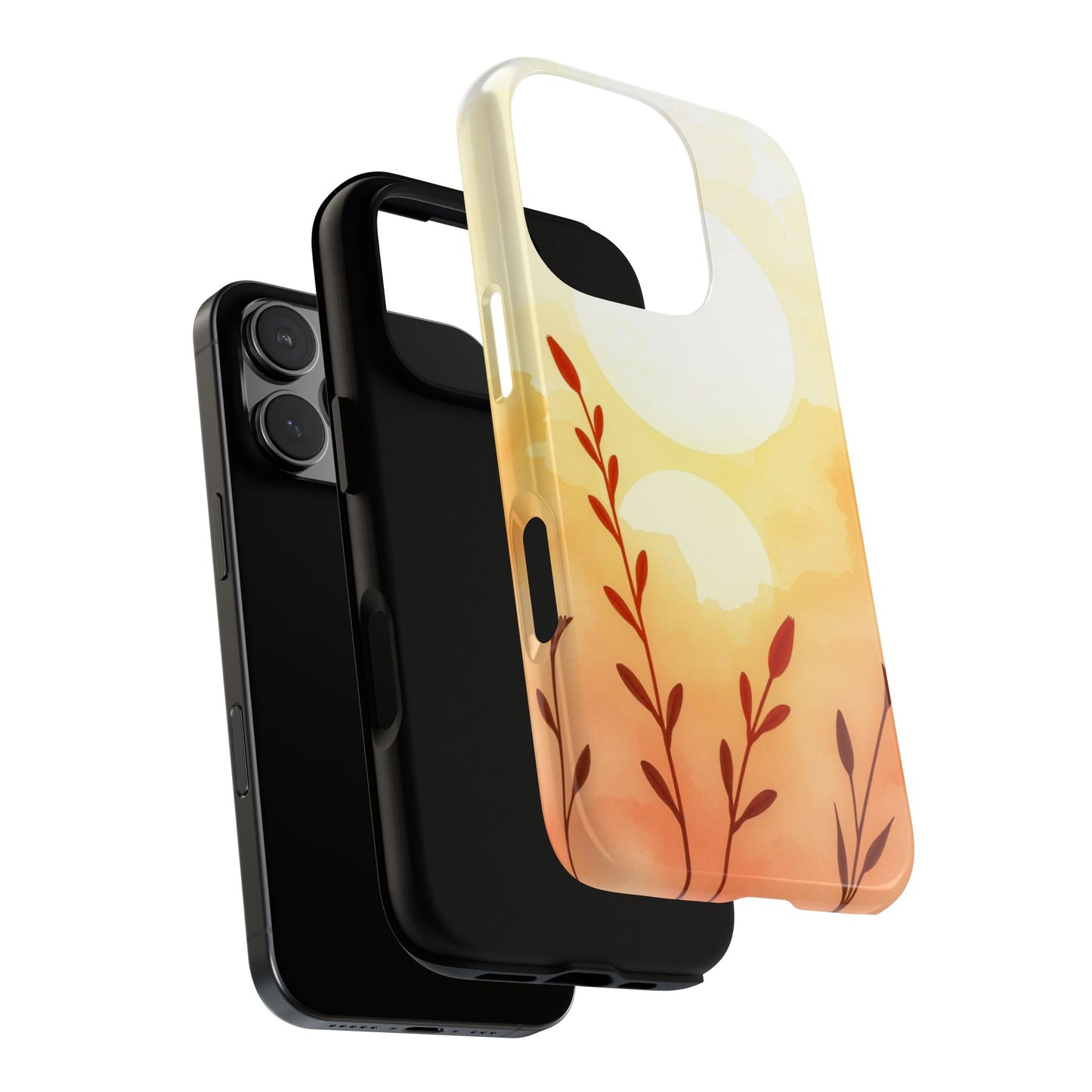 Watercolour Wildflower & Sun Design Phone Case