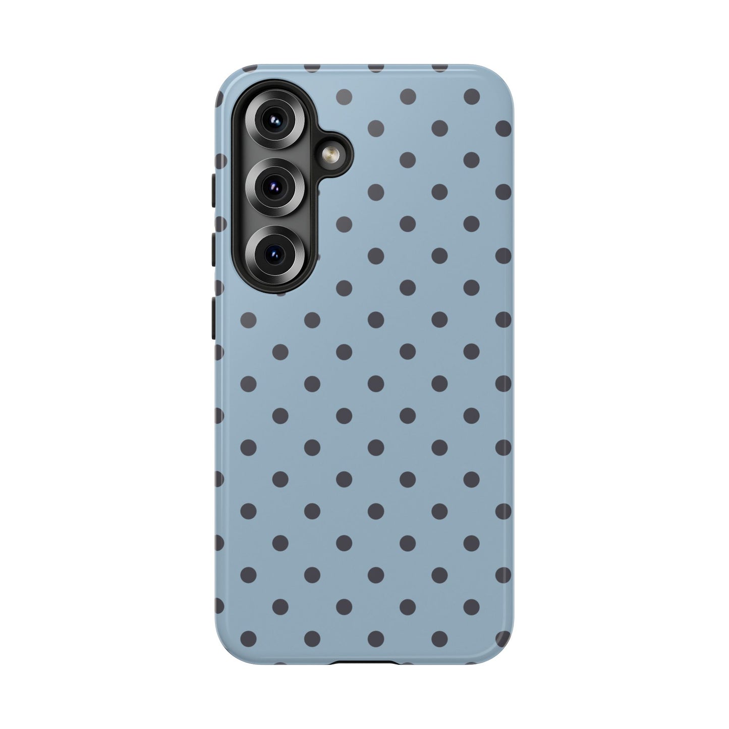 Light Blue with Dark Blue Dot Pattern Phone Case