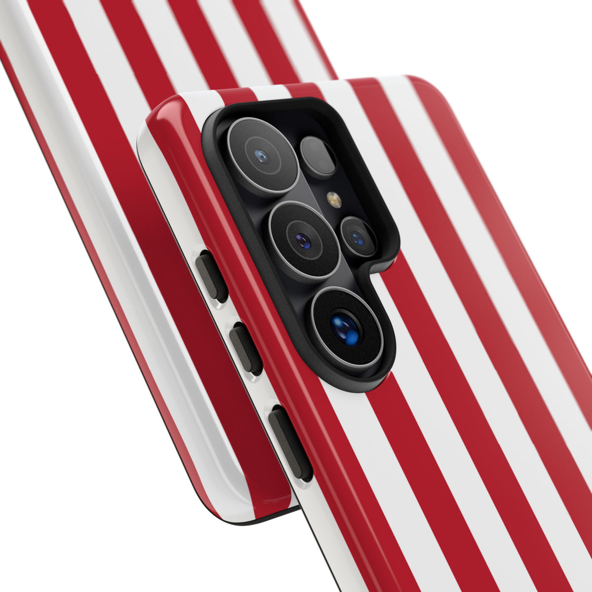 Simple Dark Pink & White Stripe Pattern Phone Case - Pink Phone Case
