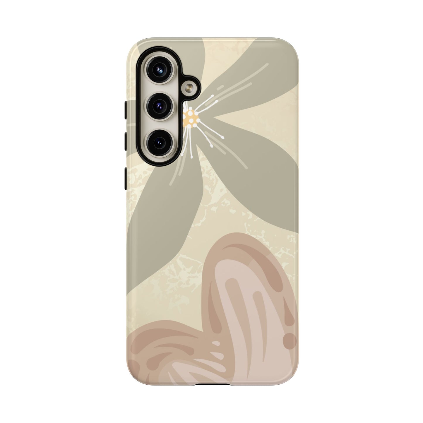Samsung Galaxy S24 Plus / Glossy Phone Case - ’Hibiscus Heart Pattern’ Phone Case