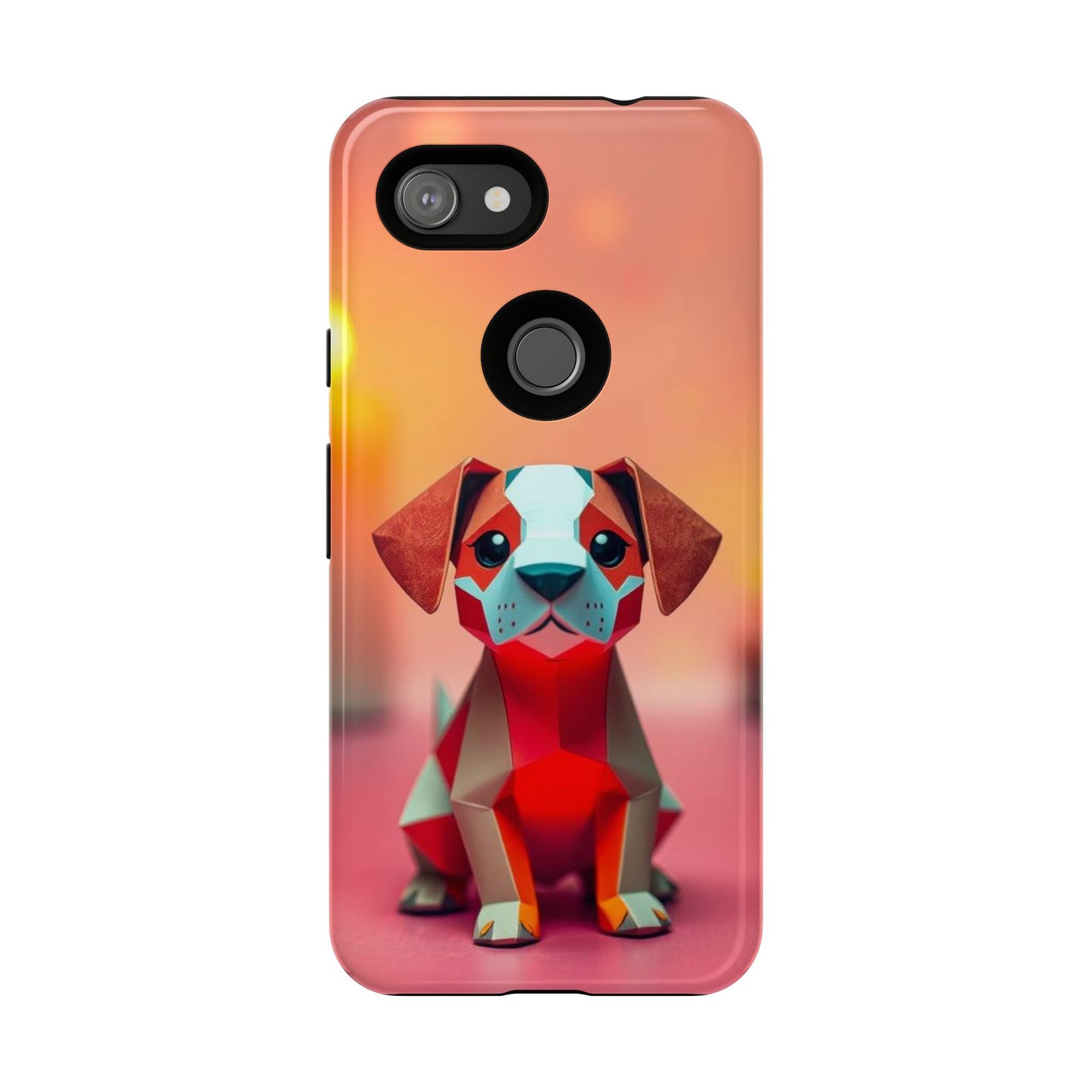 Origami Dog Design Phone Case