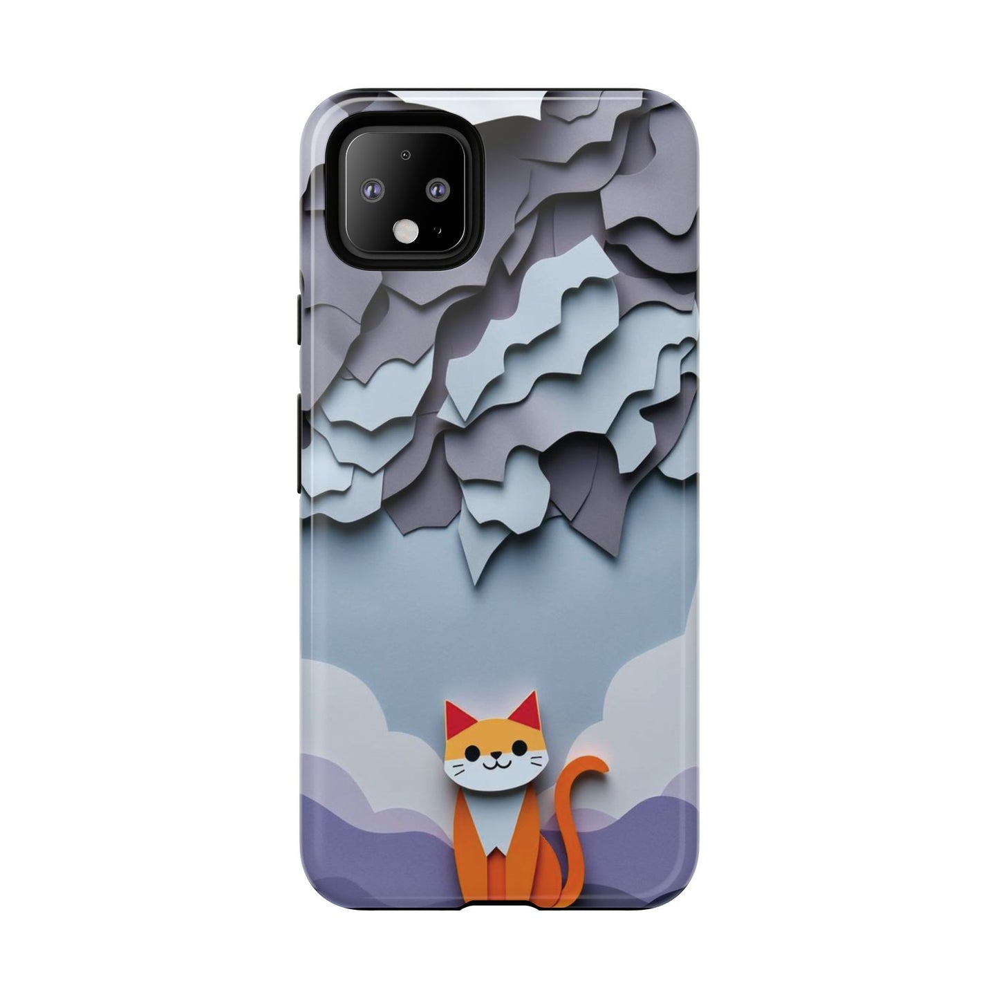 Papier-mâché Cat Design Phone Case