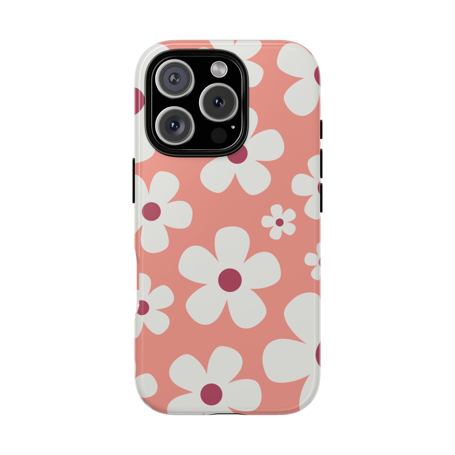 iPhone 16 Pro / Glossy Phone Case - Cute Pink Daisy Pattern #2 Phone Case