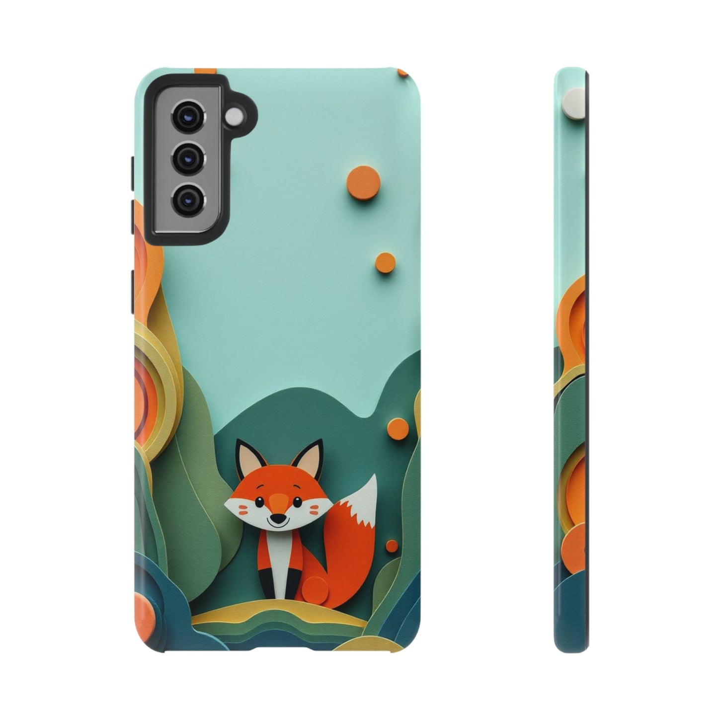 Papier-mâché Fox Design Phone Case