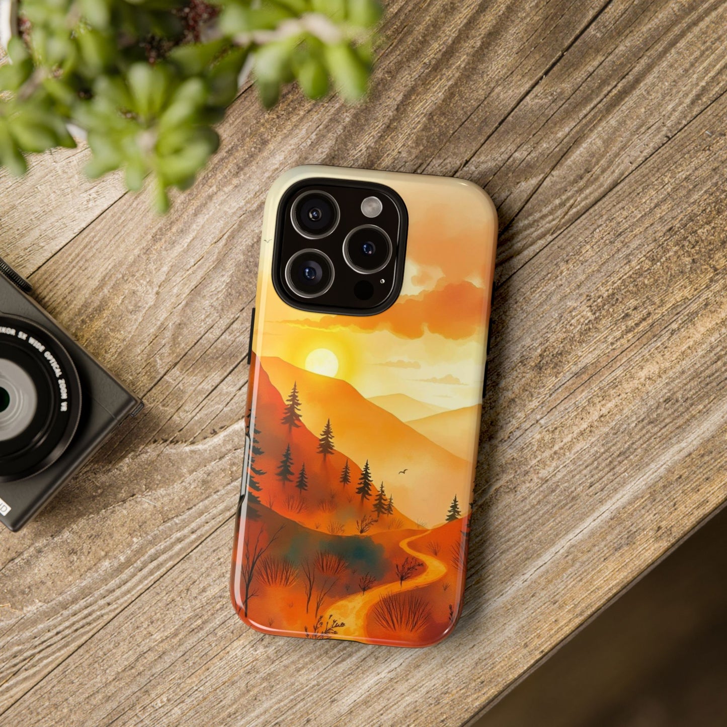 Golden Sunset Design Phone Case