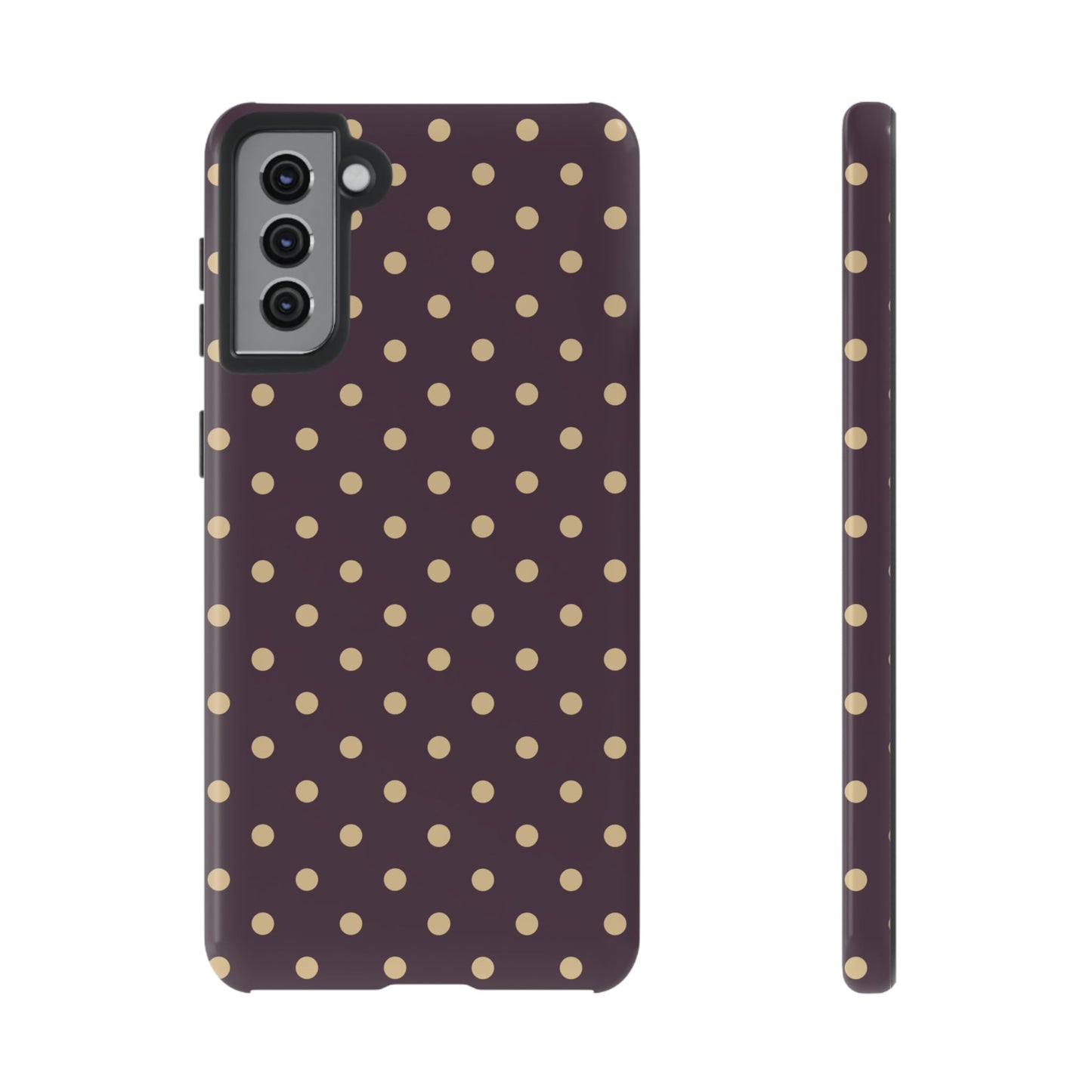 Purple with Yellow Dot Pattern Phone Case