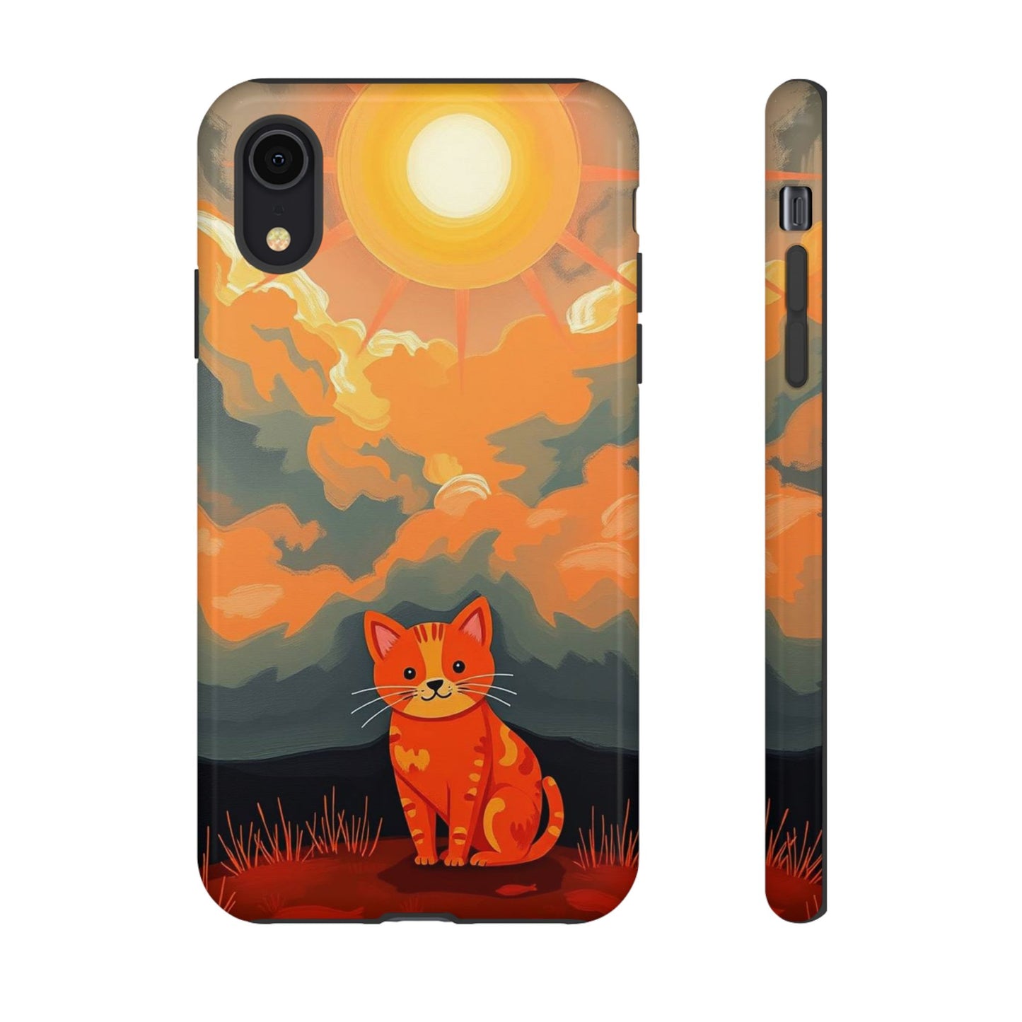 Acrylic Painting Style Cat Design Phone Case