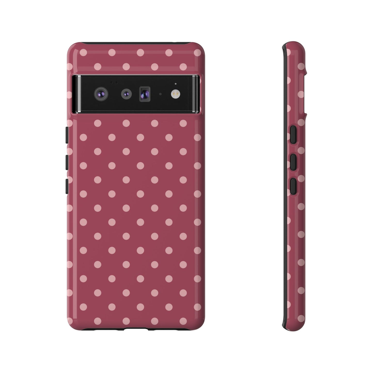 Google Pixel 6 Pro / Glossy Phone Case - ’Pink Dot Pattern’ Phone Case