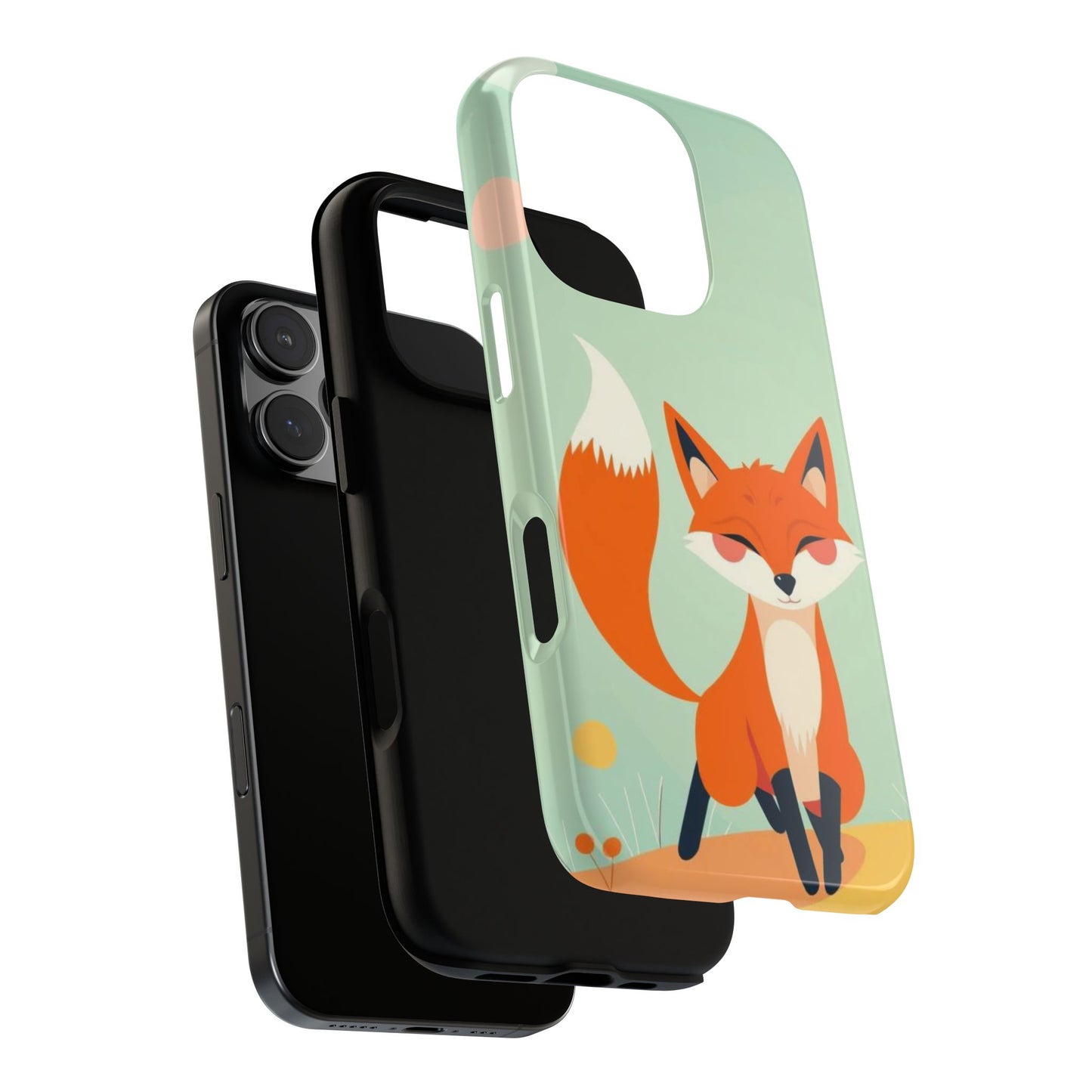 Happy Fox Design Phone Case