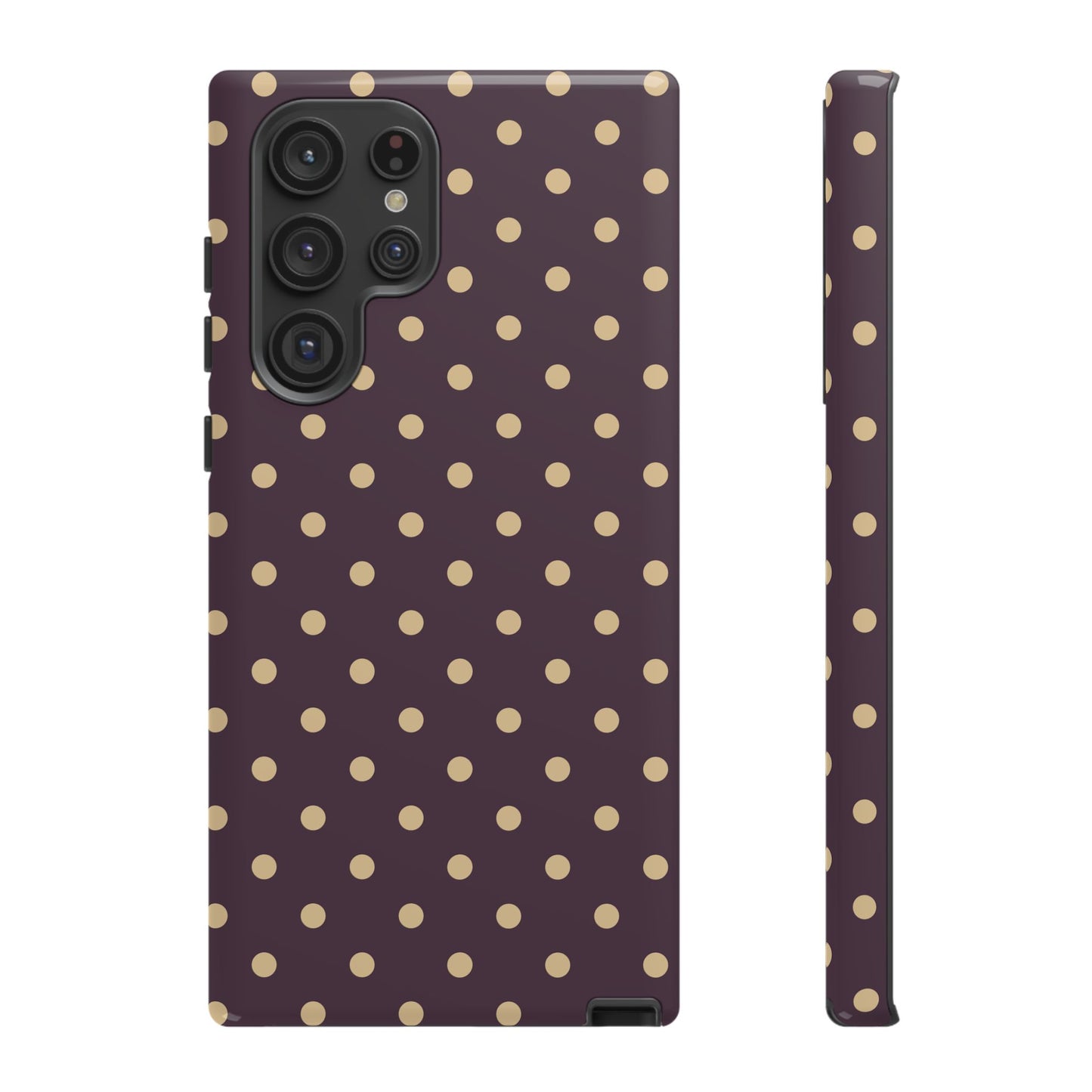 Purple with Yellow Dot Pattern Phone Case