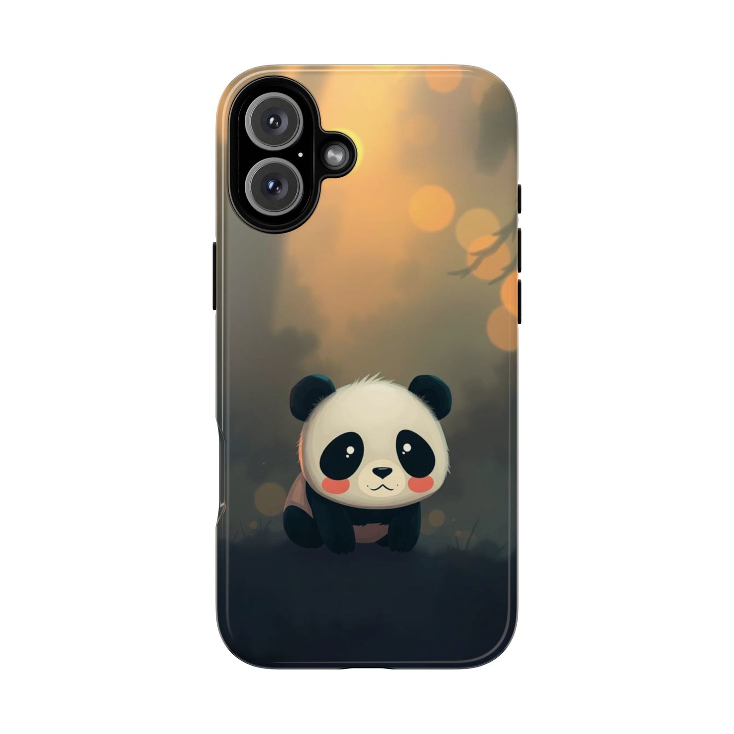 Cute Gothic Panda Design Phone Case