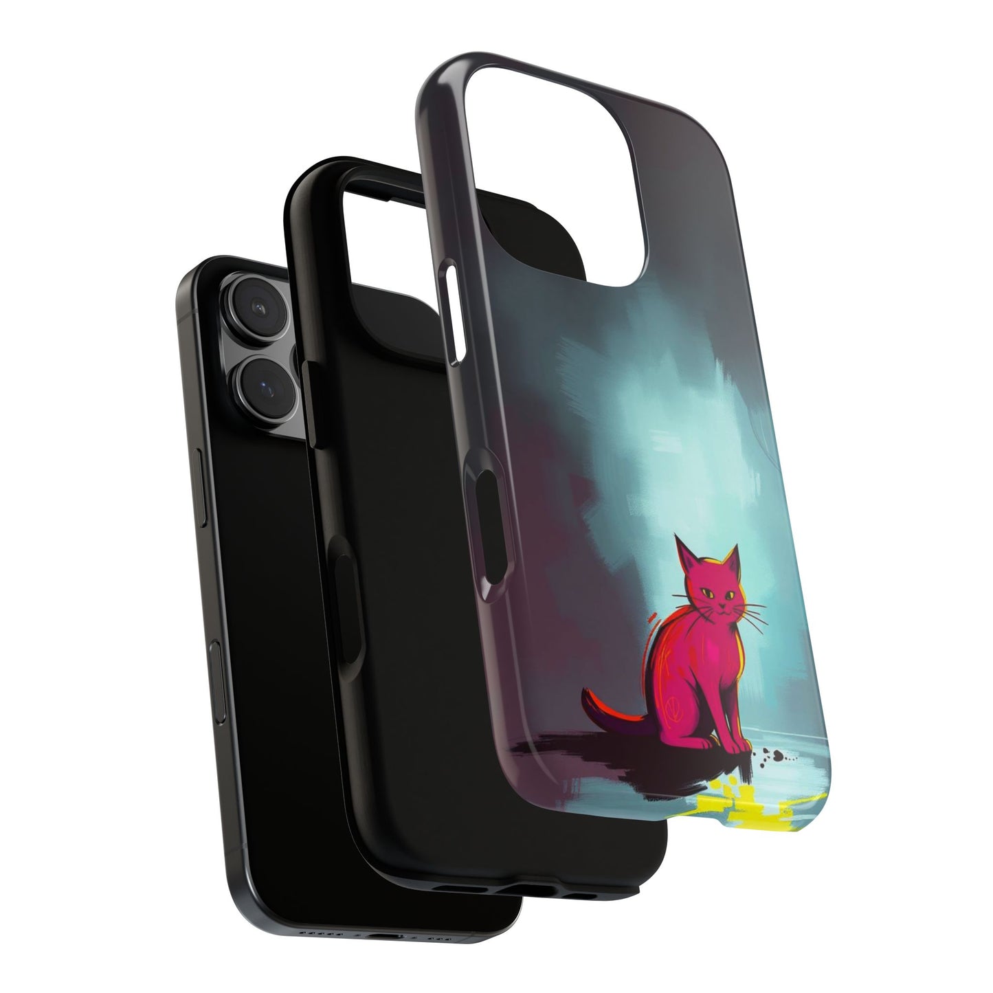 Pop Art Moody Cat Design Phone Case