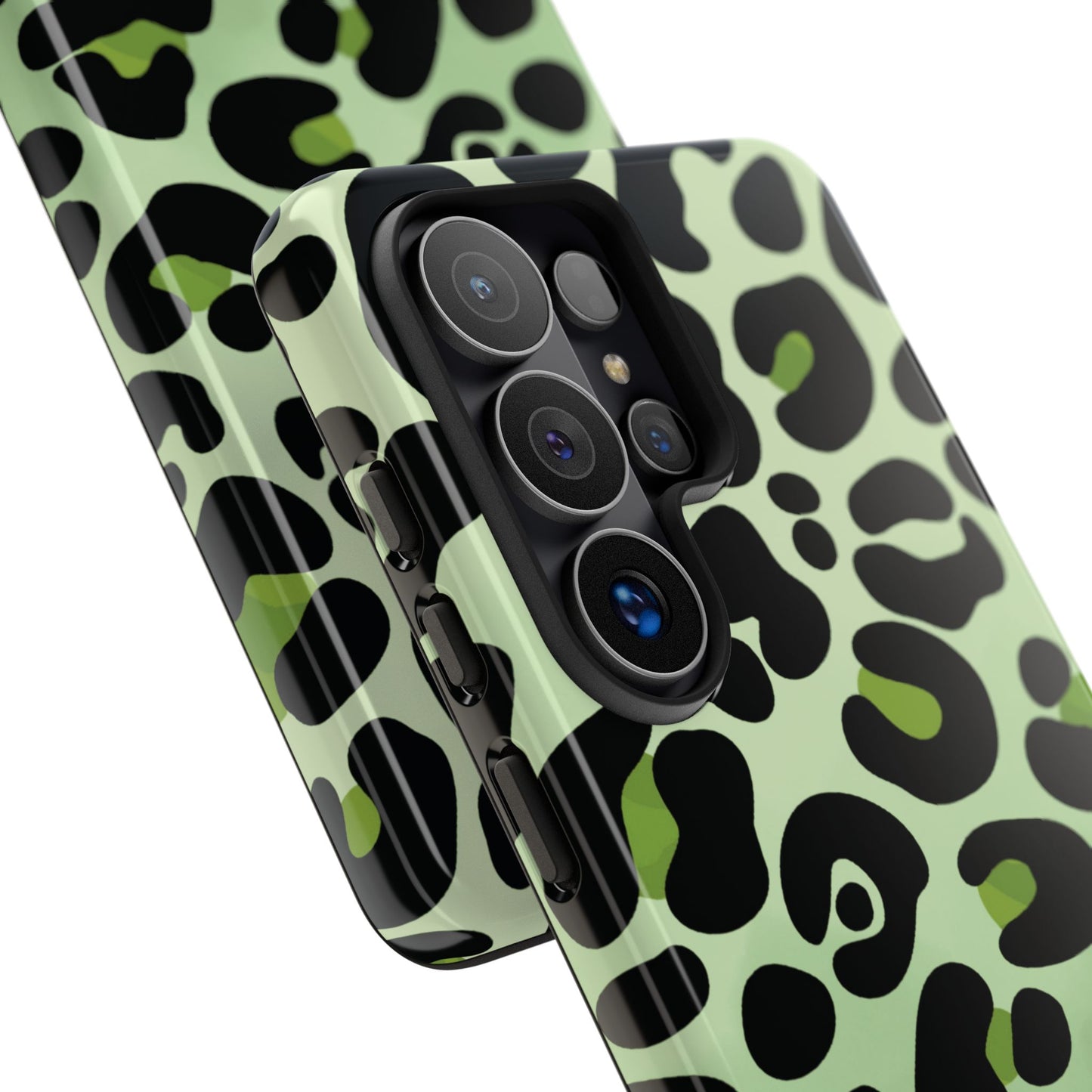 Chic Sage Leopard Print Phone Case