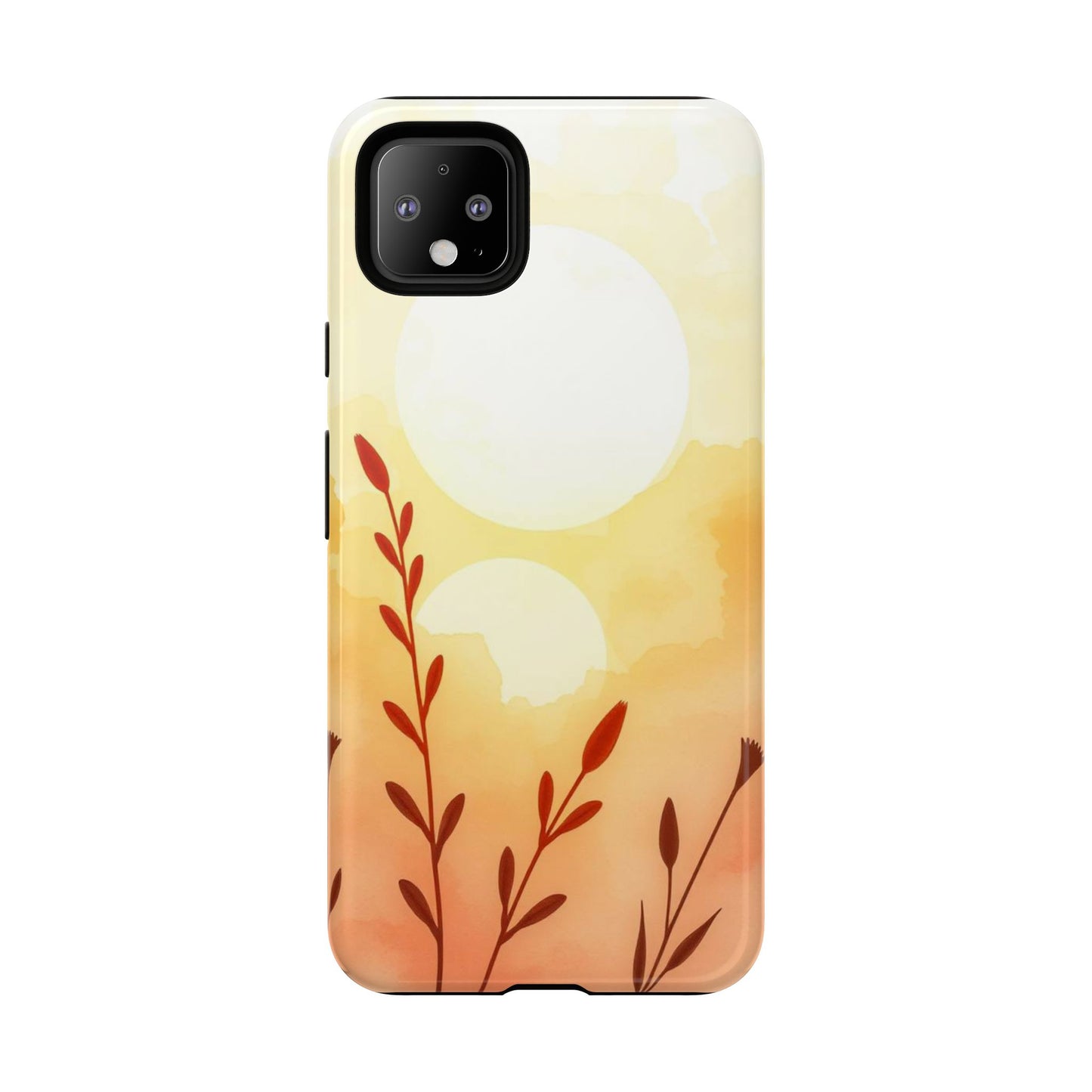 Watercolour Wildflower & Sun Design Phone Case