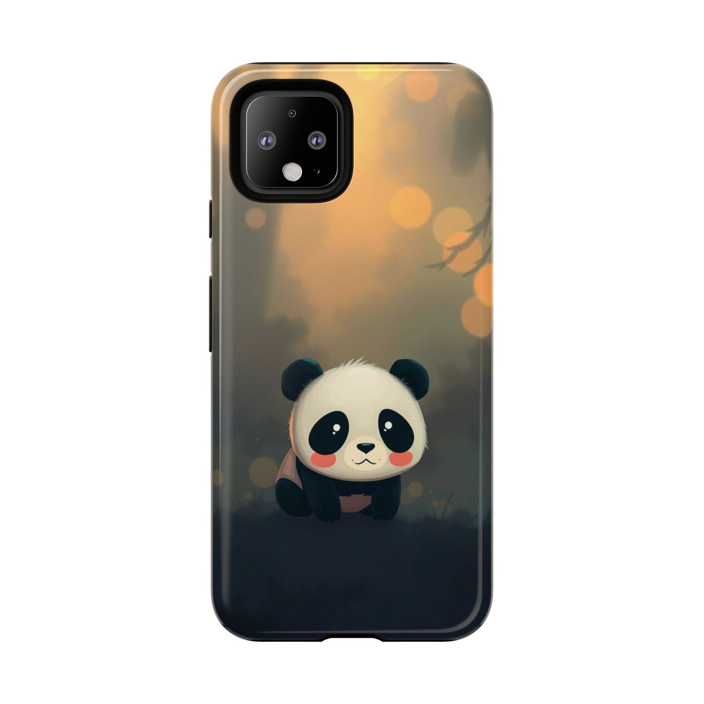 Cute Gothic Panda Design Phone Case