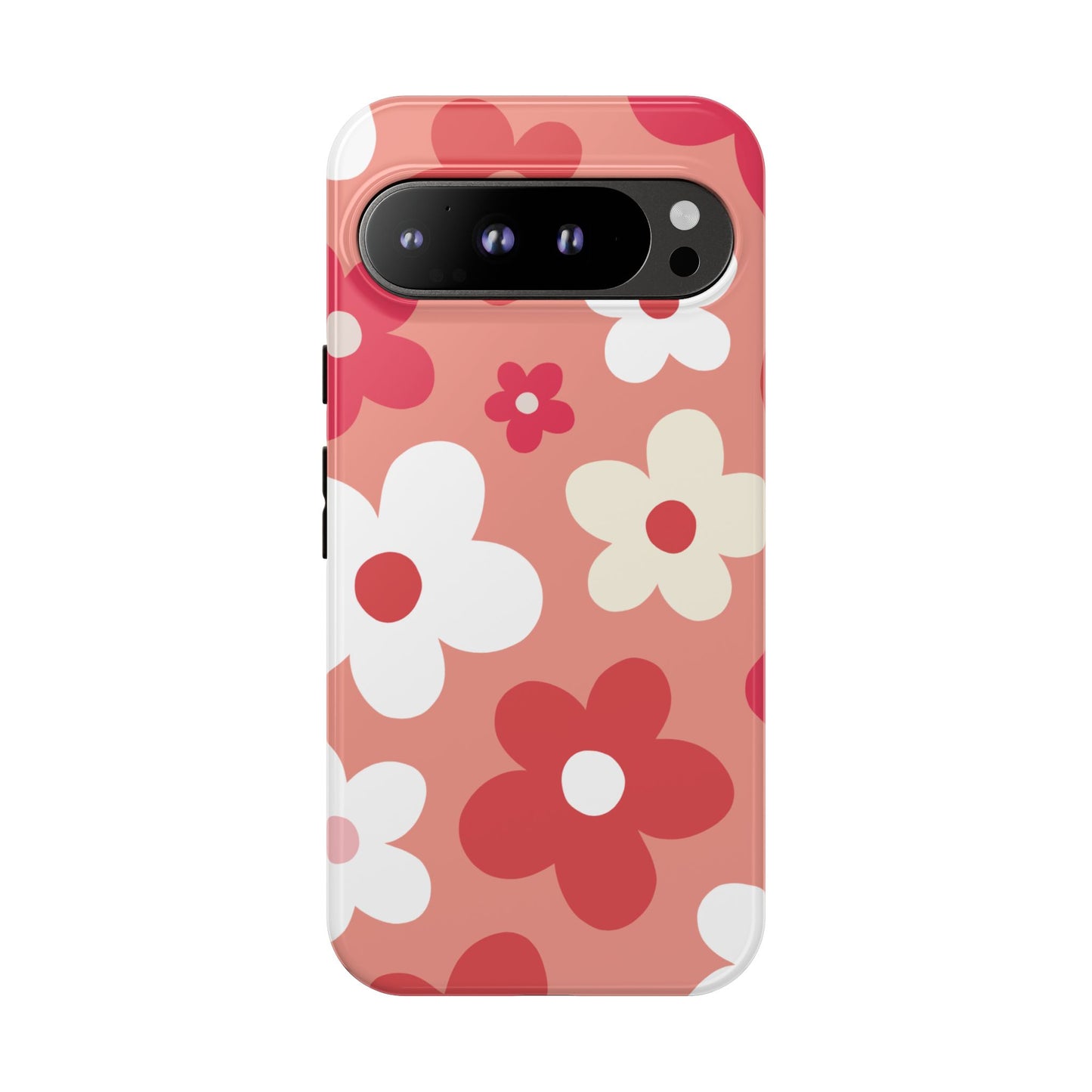 Google Pixel 9 Pro XL / Glossy Phone Case - ’Pink Daisy Pattern’ Phone Case