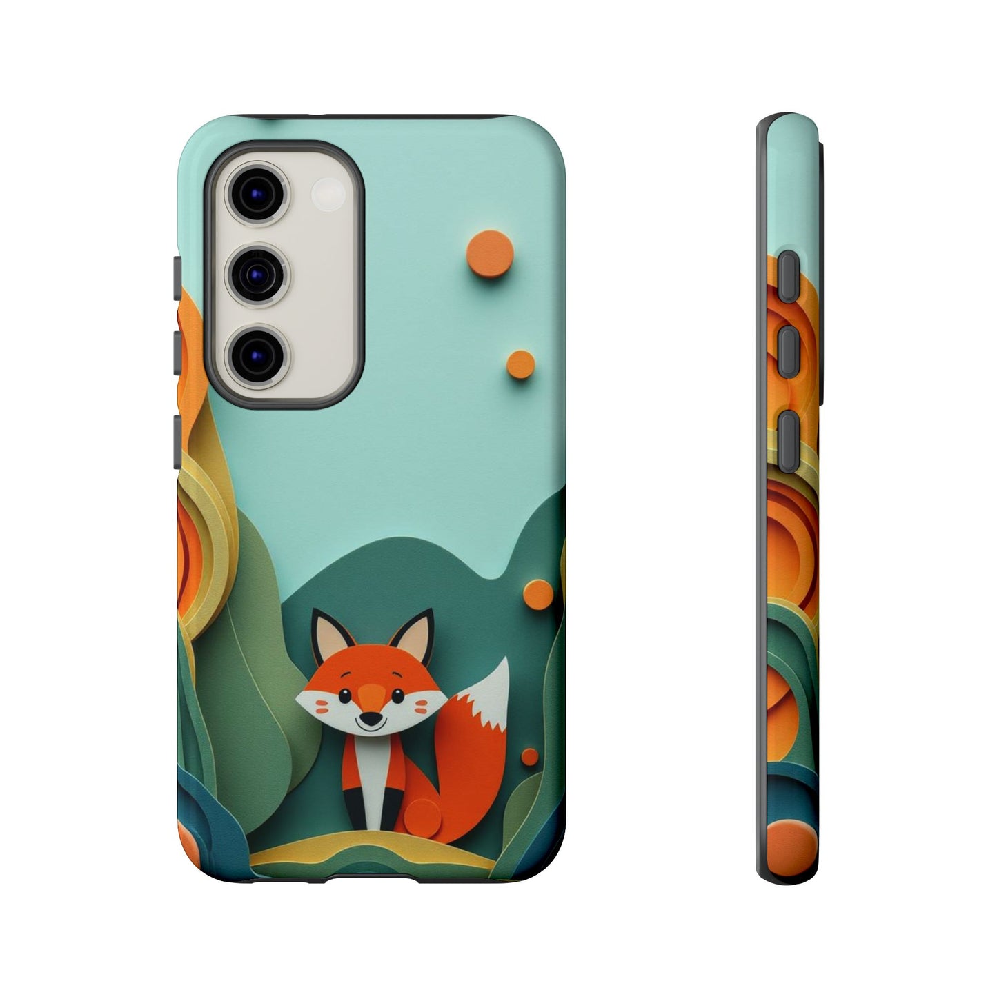 Papier-mâché Fox Design Phone Case