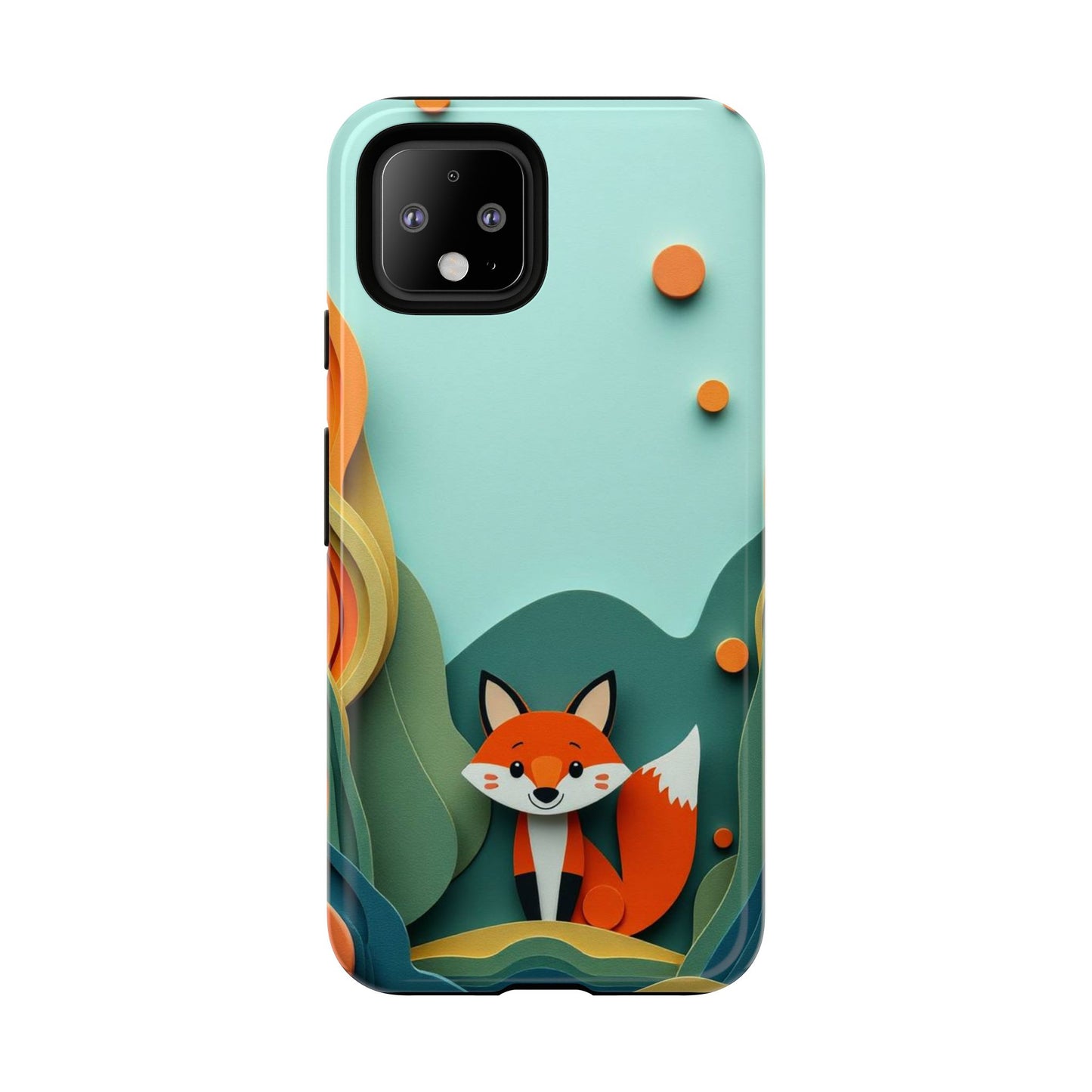 Papier-mâché Fox Design Phone Case