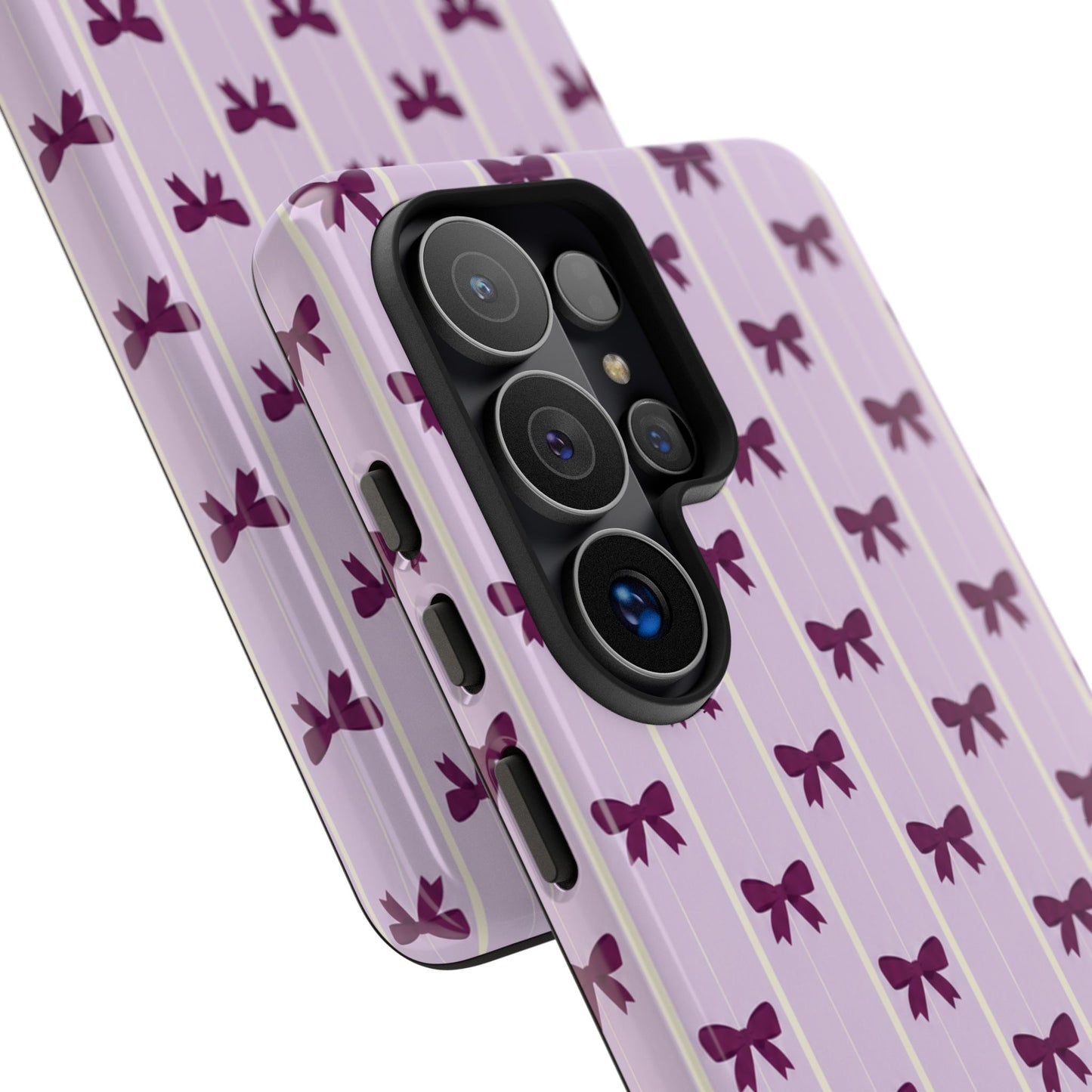 Retro Plum Purple Bow Pattern Phone Case