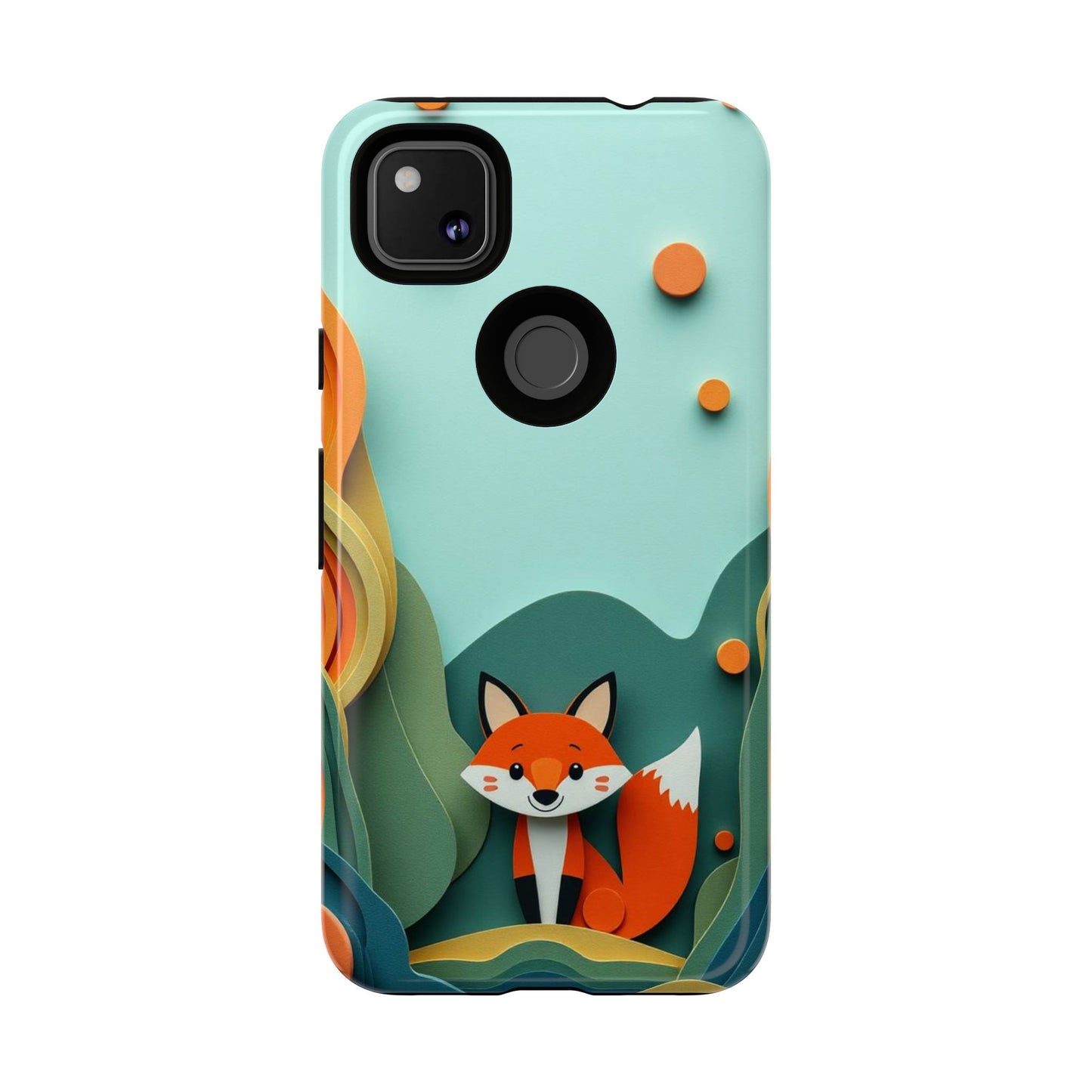Papier-mâché Fox Design Phone Case