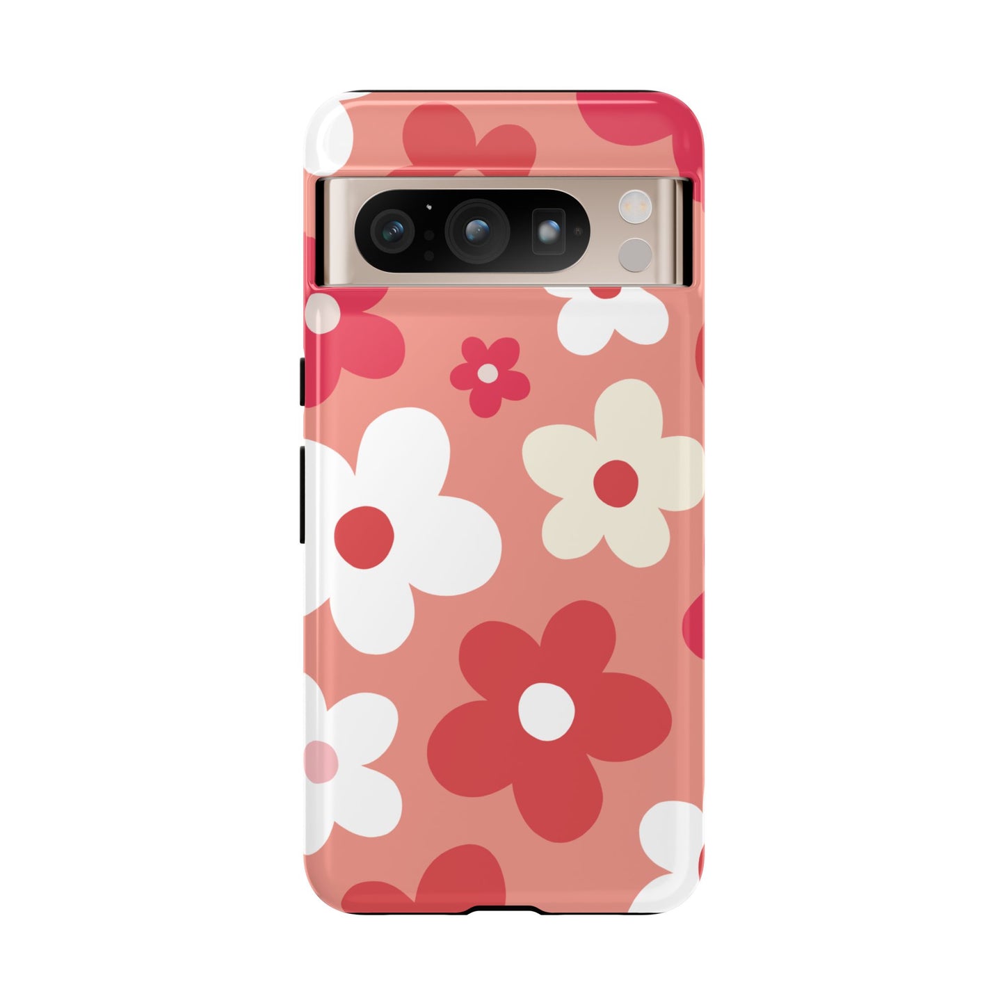 Google Pixel 8 Pro / Glossy Phone Case - ’Pink Daisy Pattern’ Phone Case