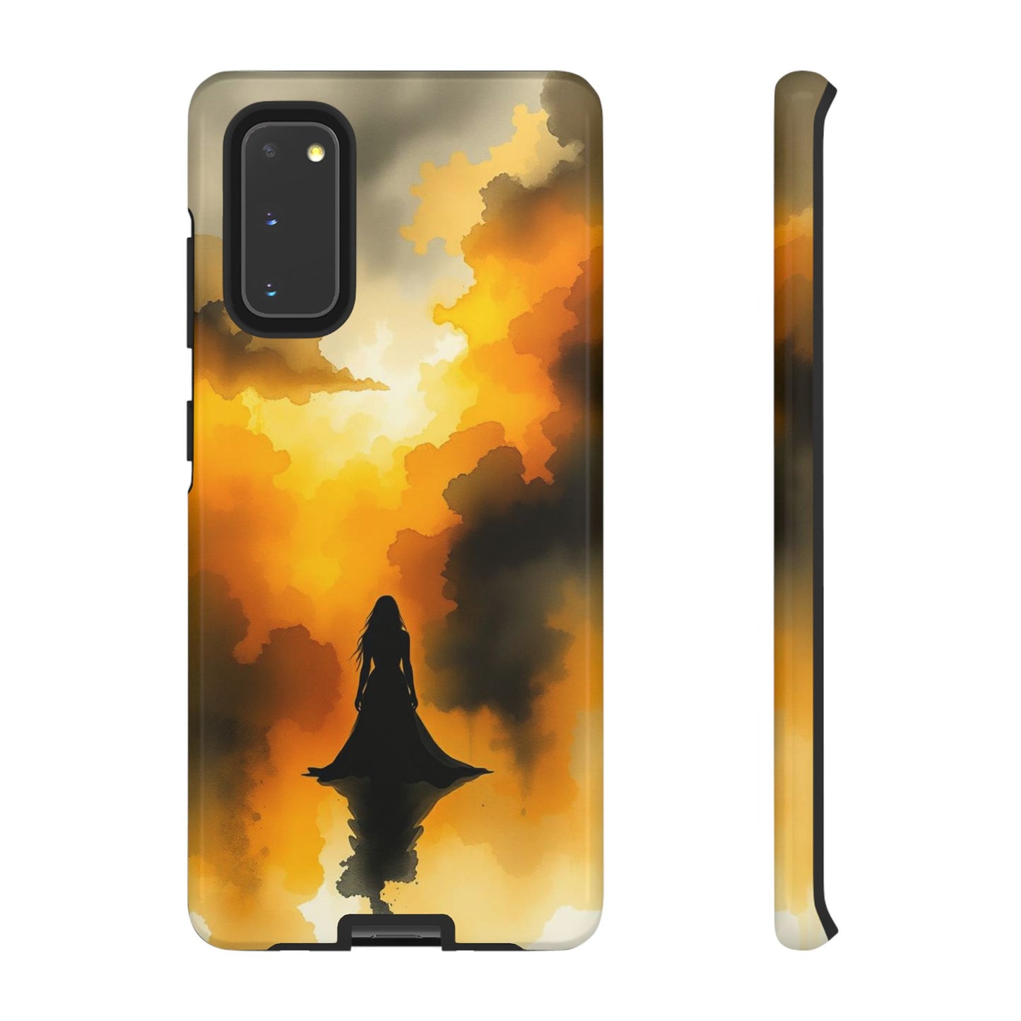 Watercolour Gothic Woman in Black Phone Case
