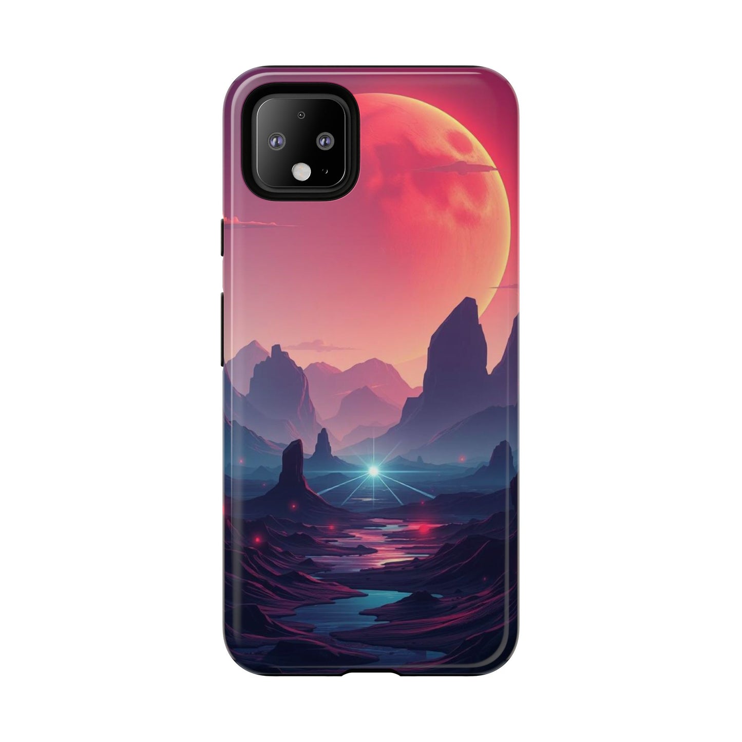 Alien Moon Landscape Design Phone Case