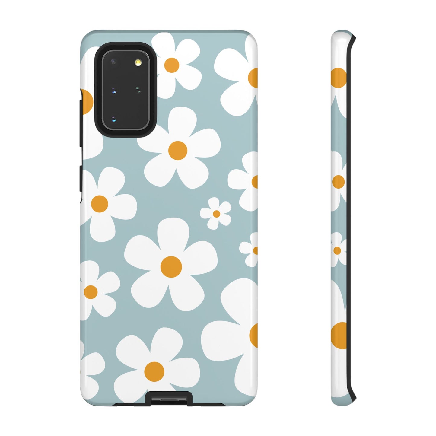 Samsung Galaxy S20+ / Glossy Phone Case - ’Blue Daisy Pattern’ Phone Case