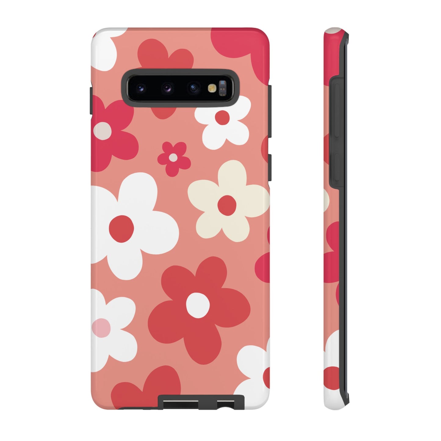 Samsung Galaxy S10 Plus / Glossy Phone Case - ’Pink Daisy Pattern’ Phone Case