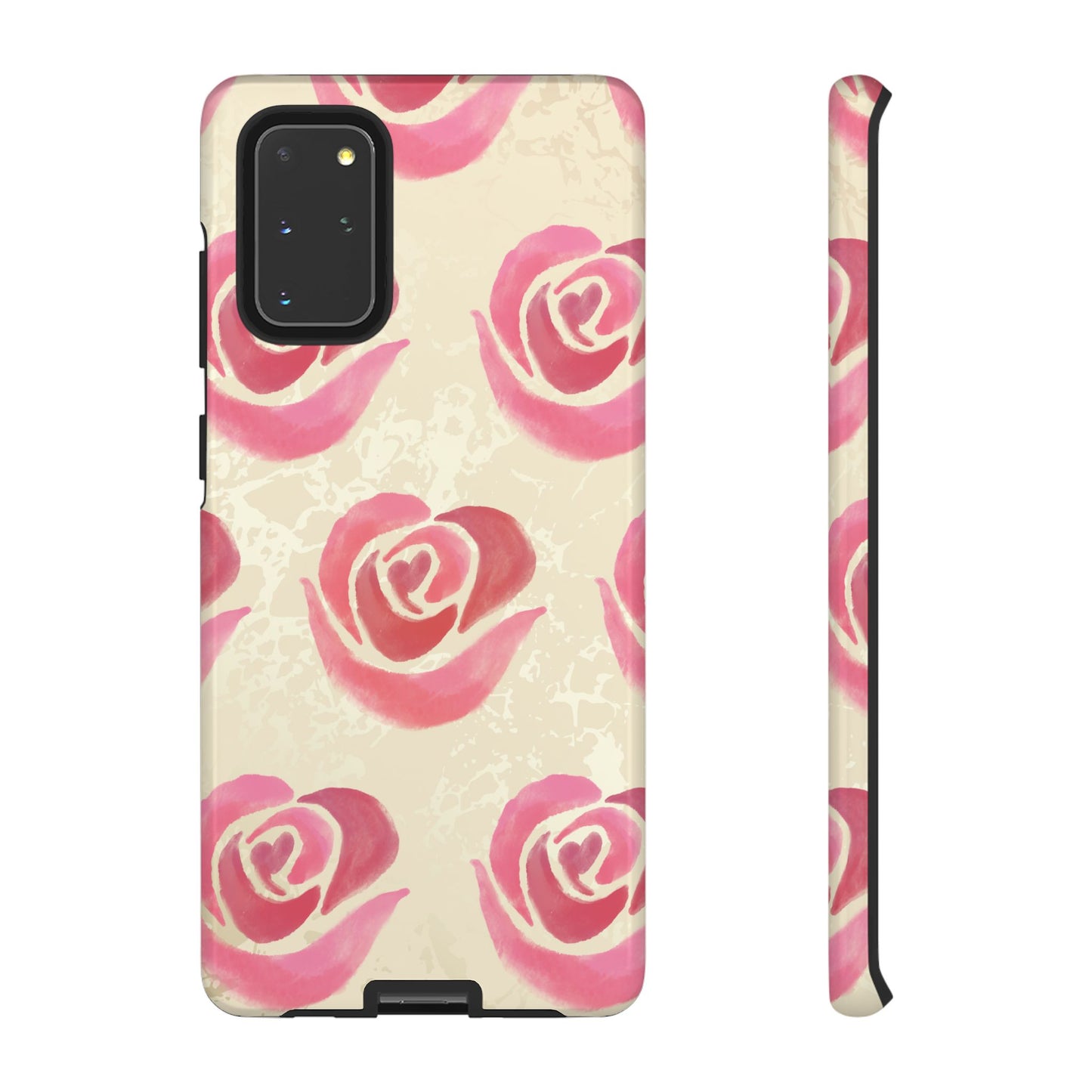 Samsung Galaxy S20+ / Glossy Phone Case - ’Pink Rose Pattern’ Phone Case