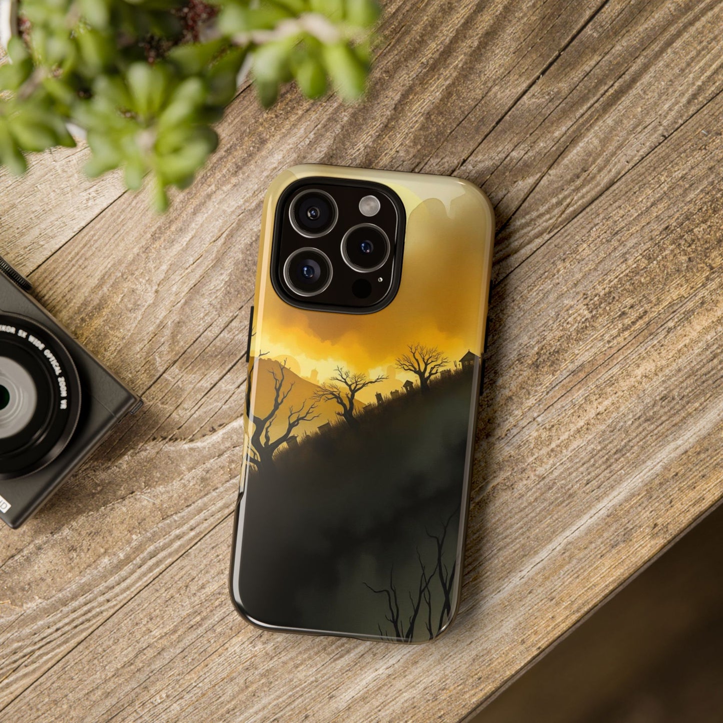 Eerie Graveyard Watercolour Design Phone Case
