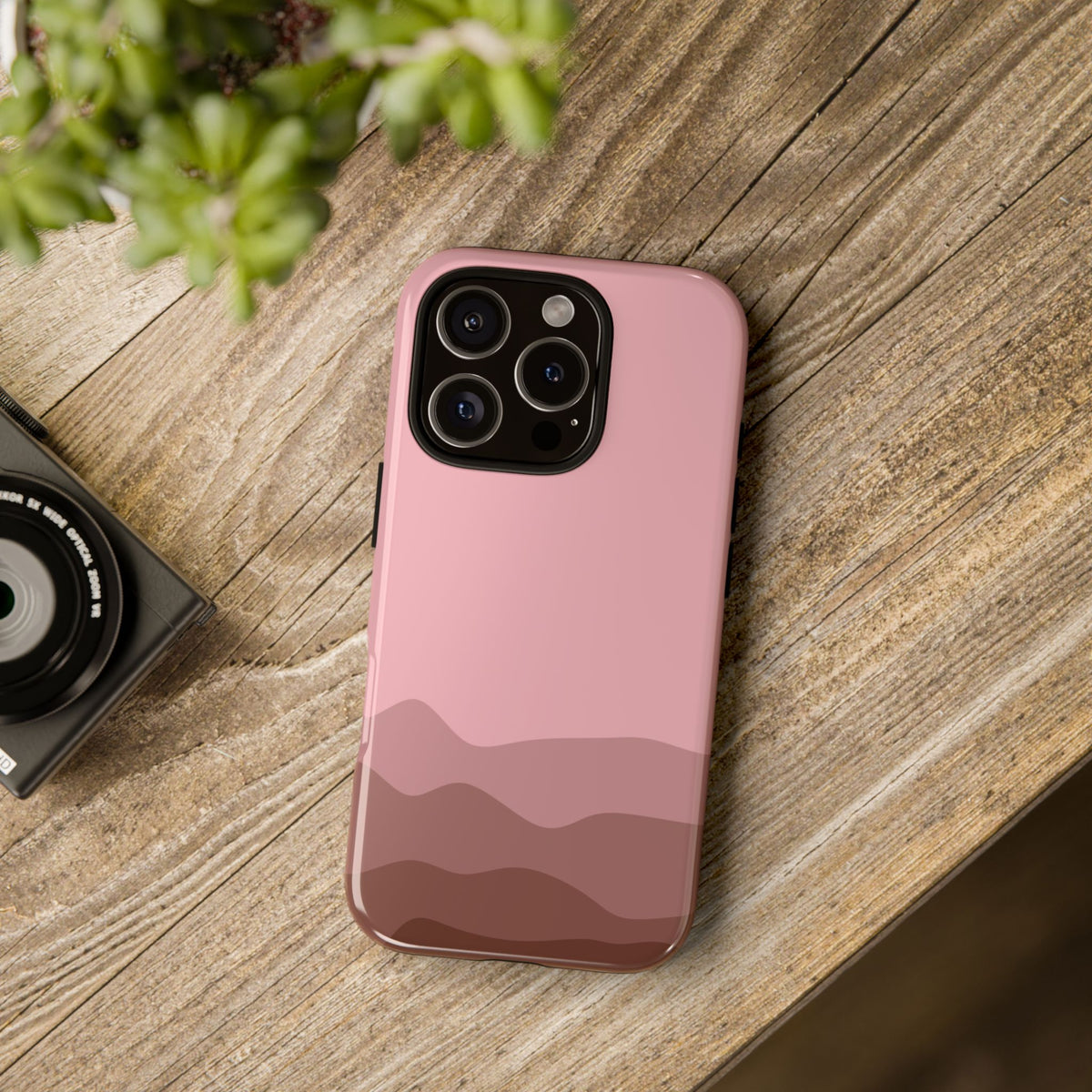 Pink Abstract Waves Protective Phone Case - Pink Phone Case