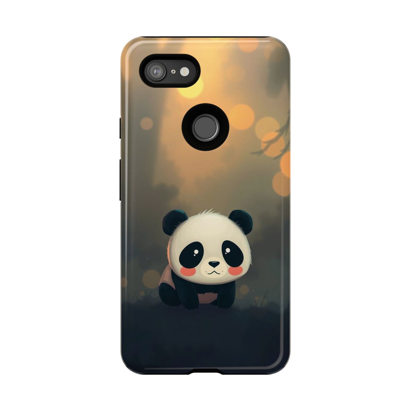 Cute Gothic Panda Design Phone Case