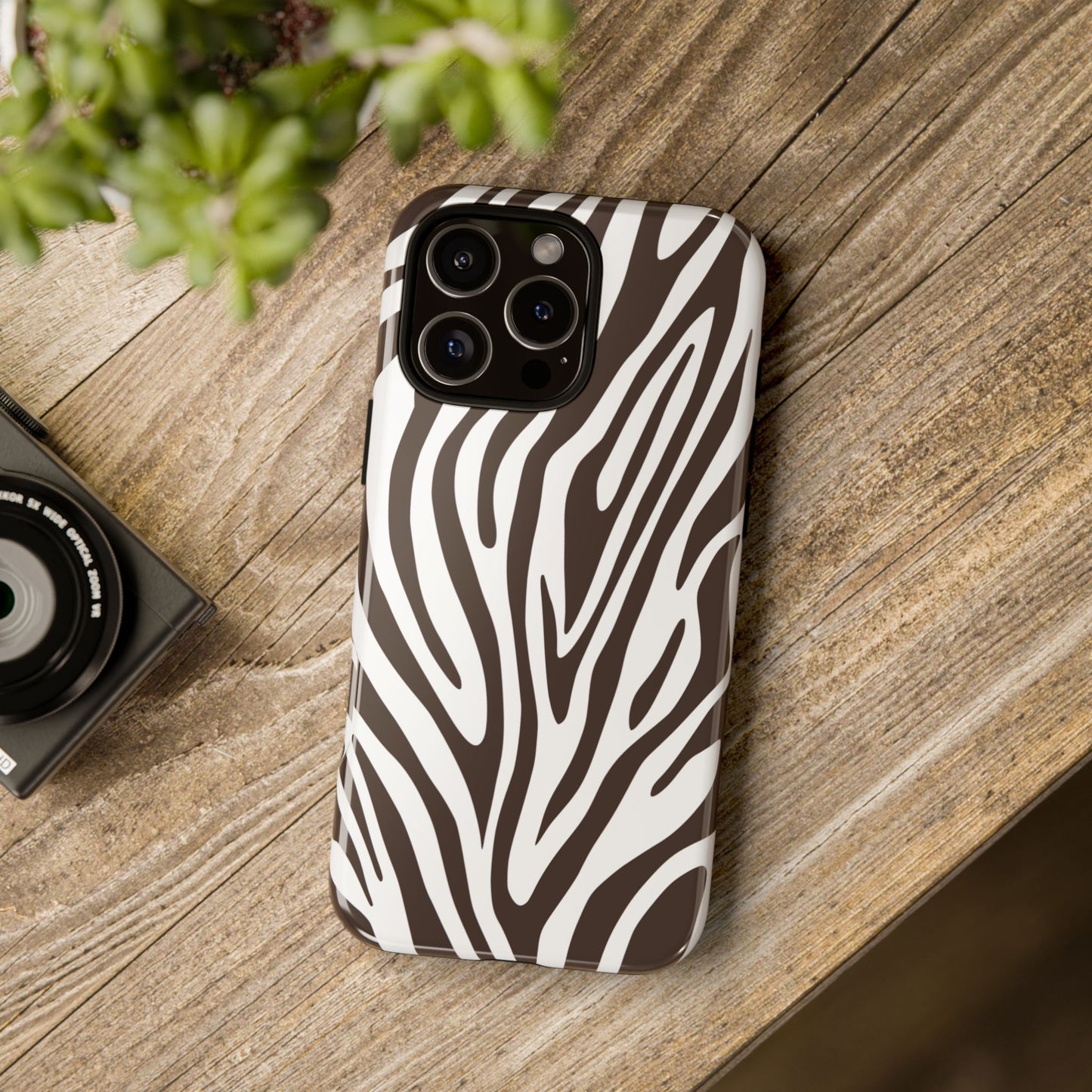 Graphic Brown Tiger Print Phone Case