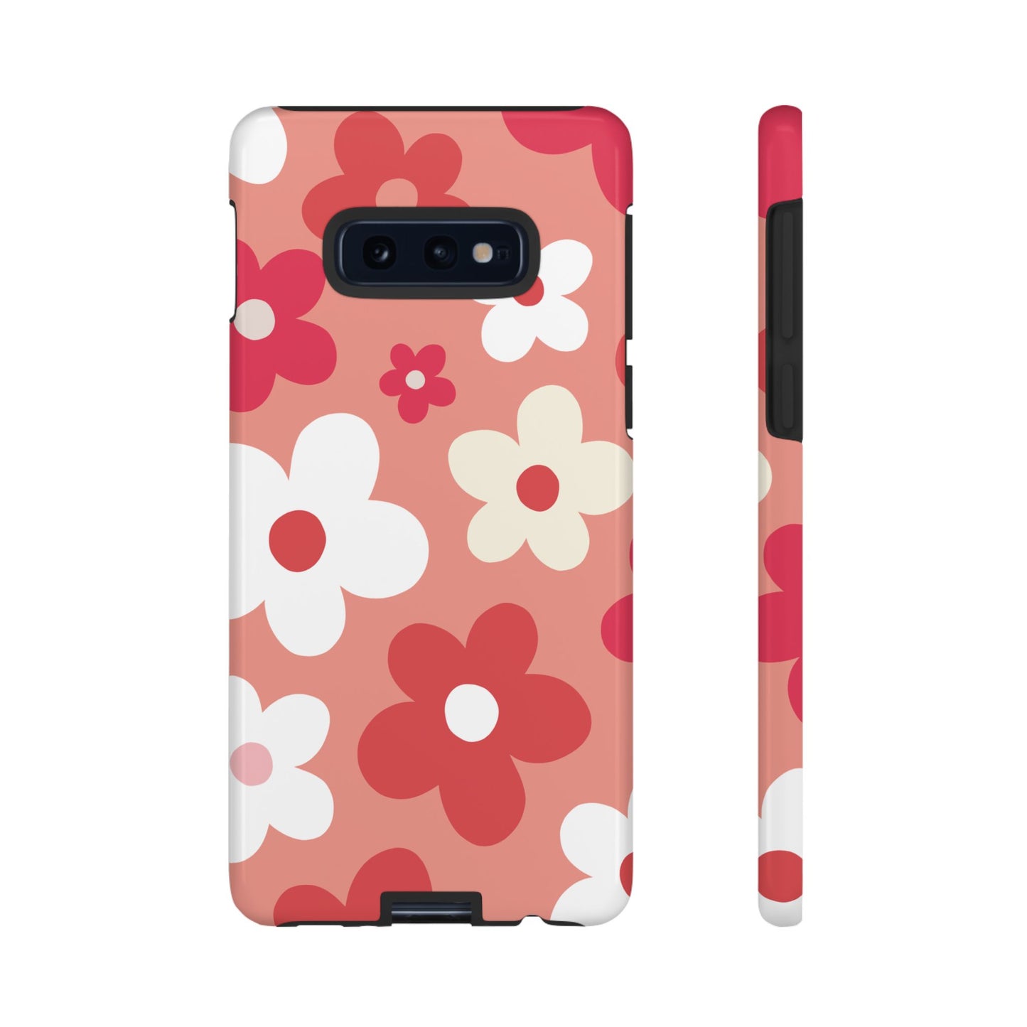 Samsung Galaxy S10E / Glossy Phone Case - ’Pink Daisy Pattern’ Phone Case