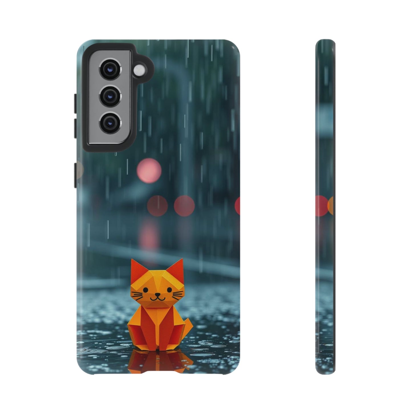 Origami 'Soggy Cat' Design Phone Case