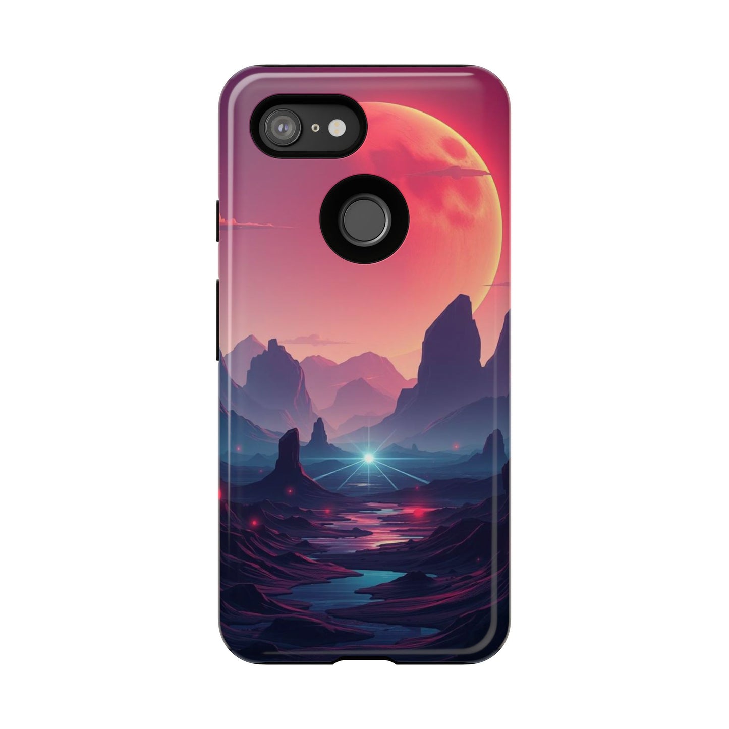Alien Moon Landscape Design Phone Case