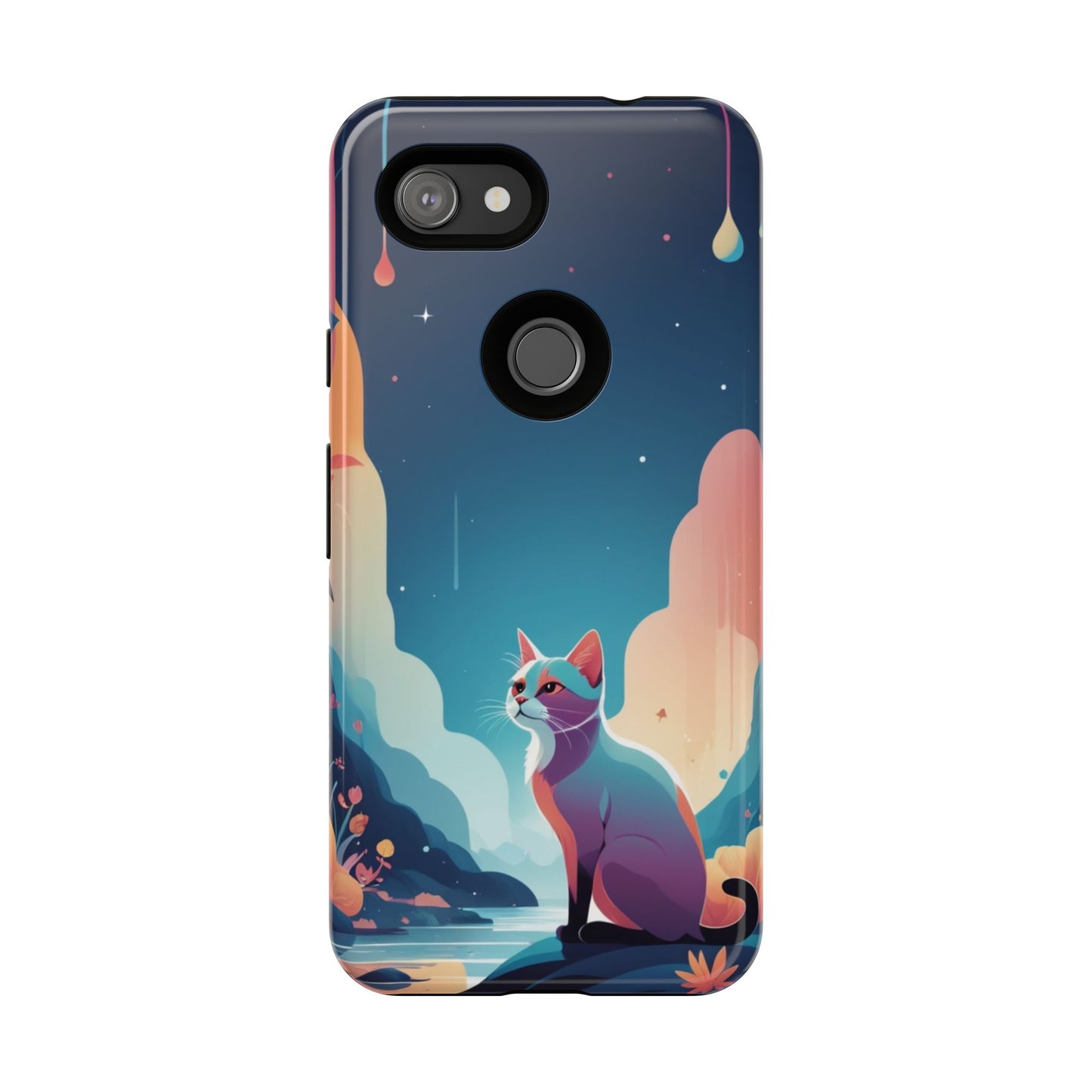 Stylised Cat Design Phone Case