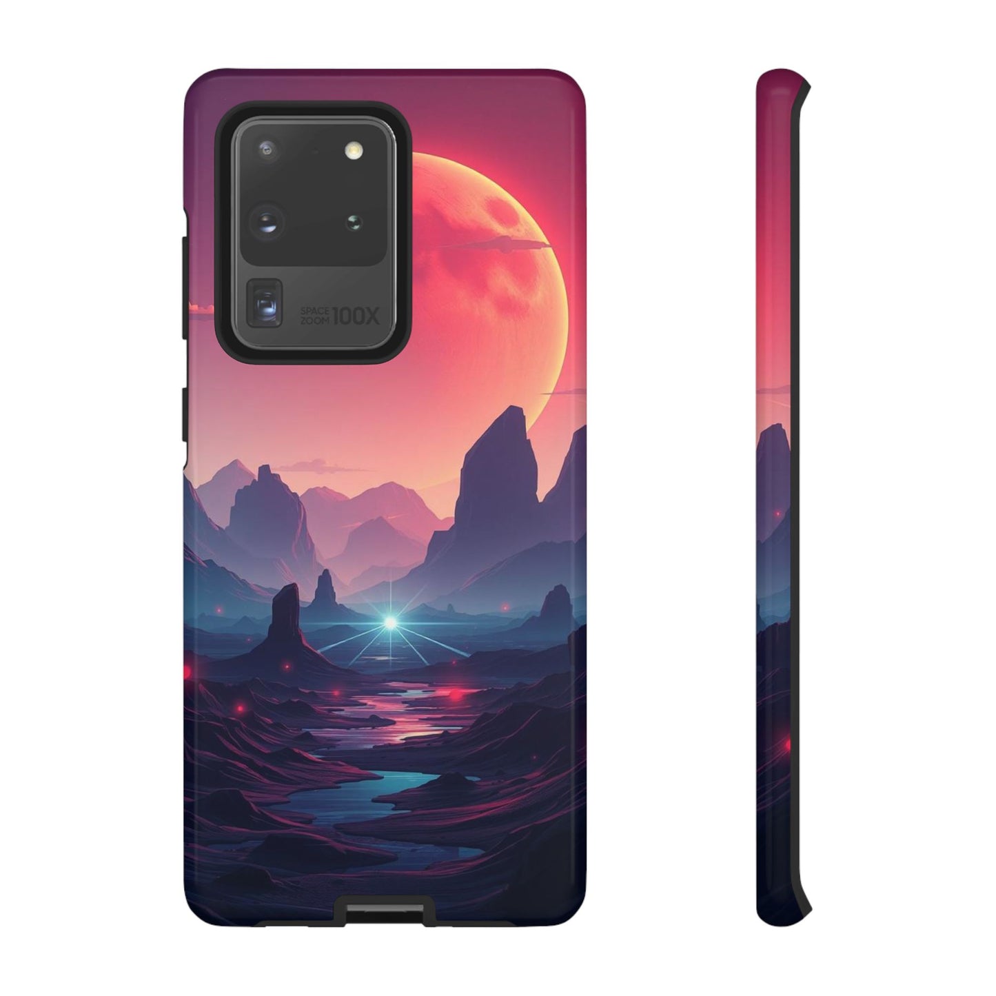 Alien Moon Landscape Design Phone Case