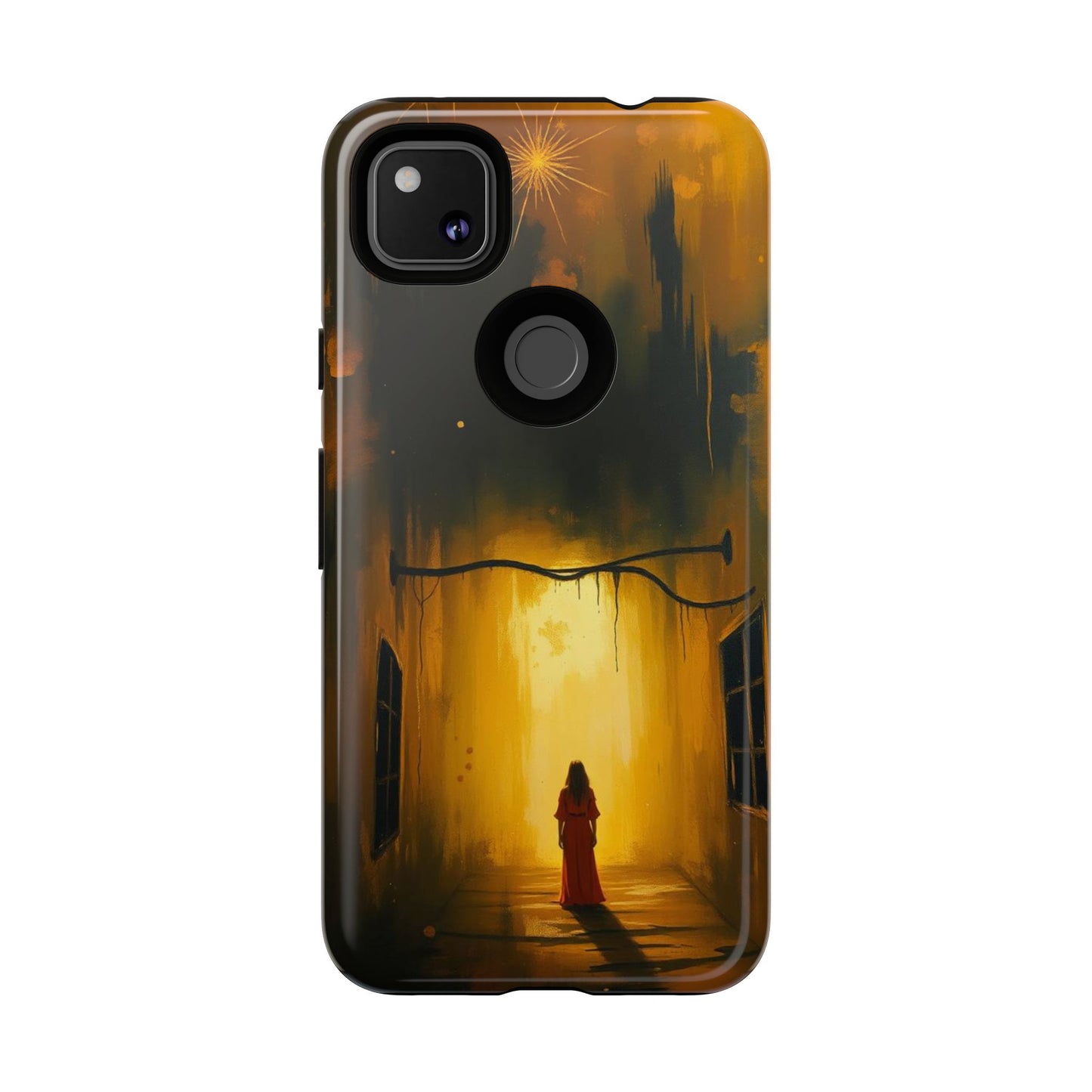 Acrylic Gothic Woman in Red Phone Case