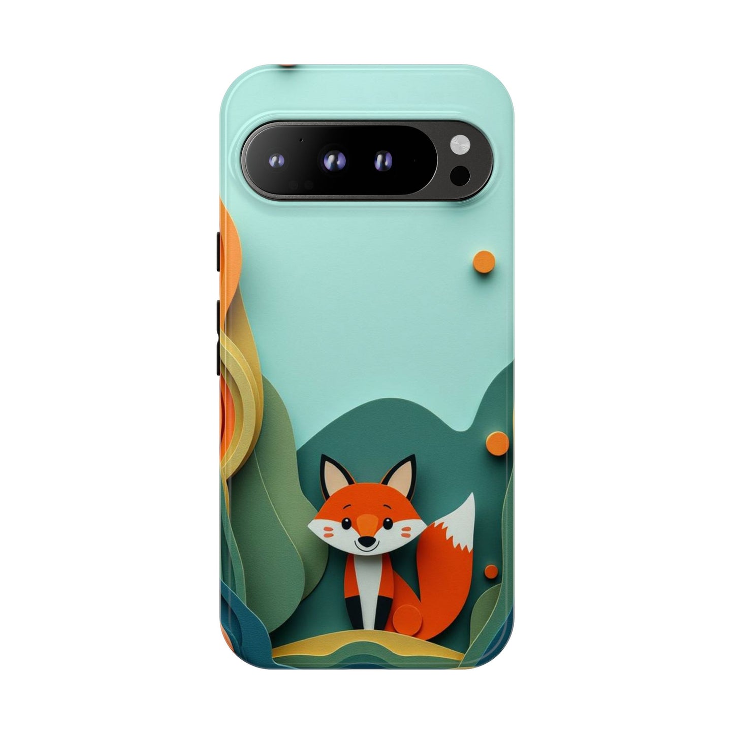 Papier-mâché Fox Design Phone Case
