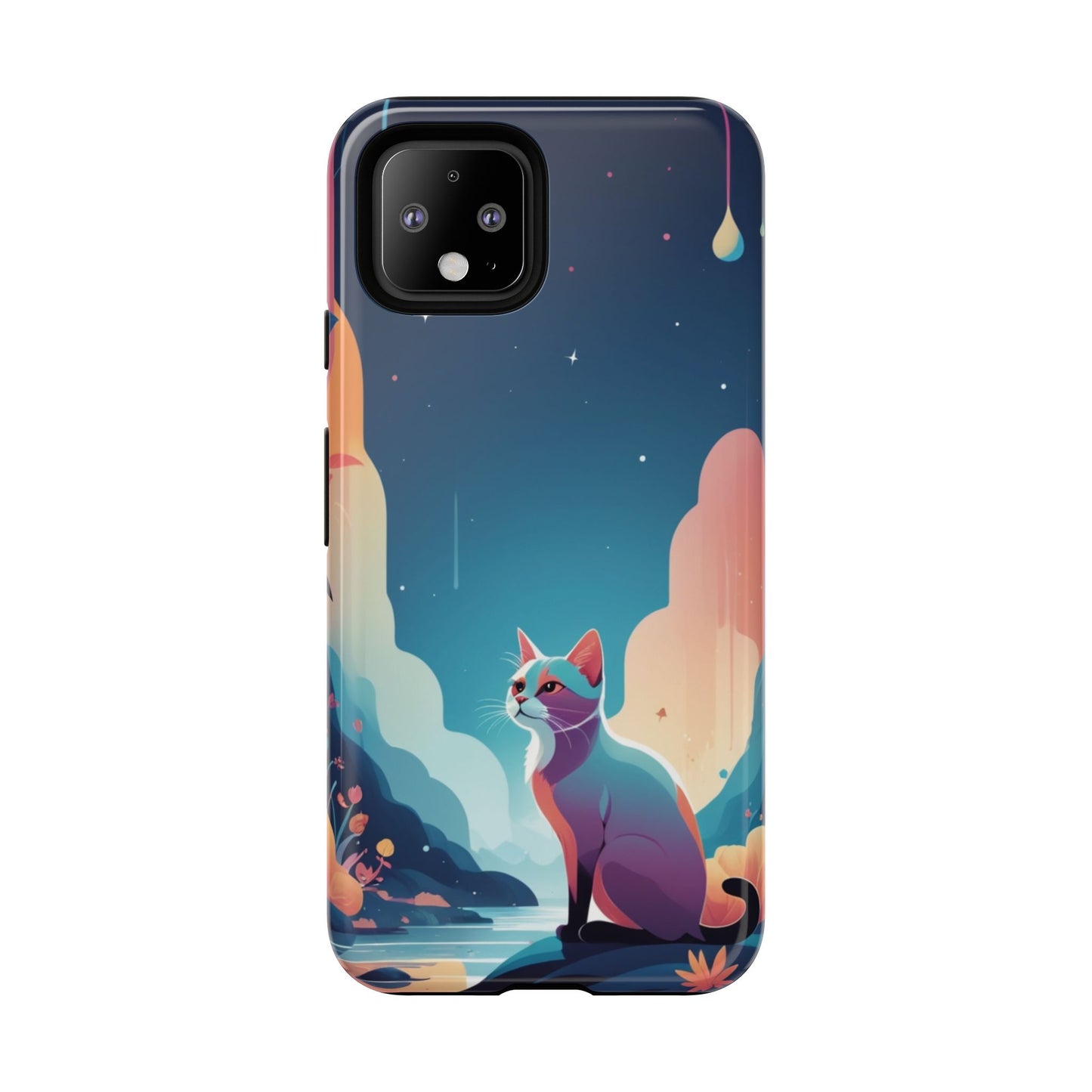 Stylised Cat Design Phone Case