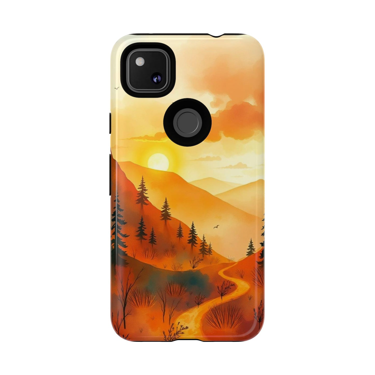 Golden Sunset Design Phone Case
