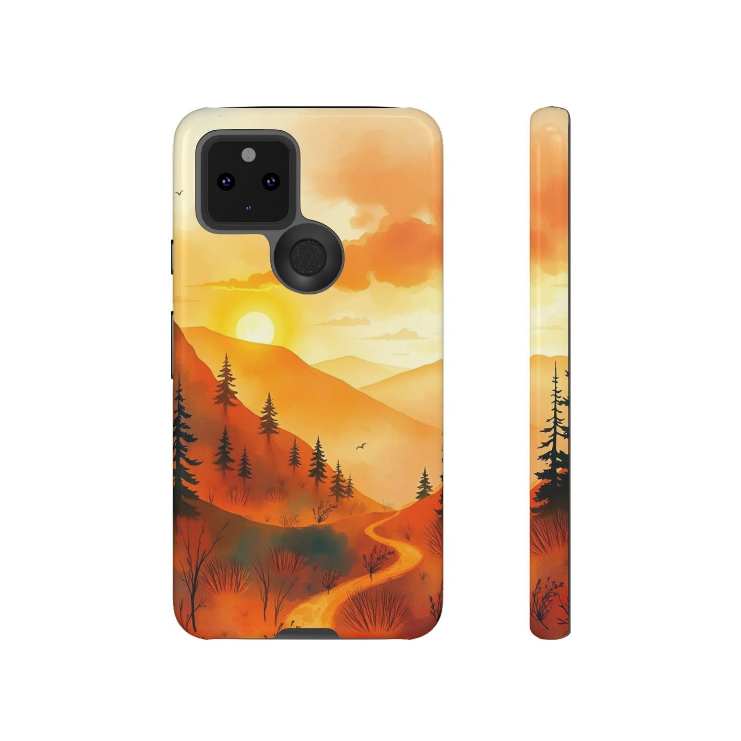 Golden Sunset Design Phone Case