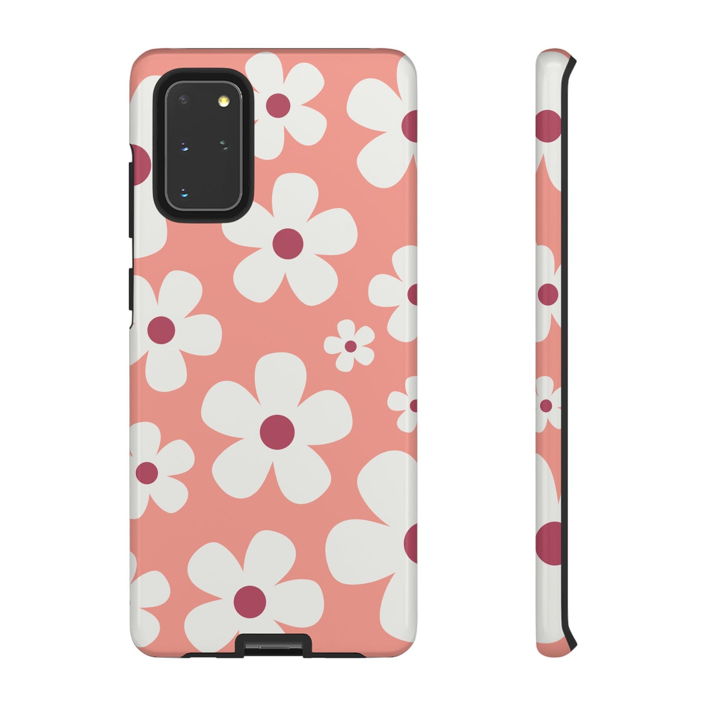 Samsung Galaxy S20+ / Glossy Phone Case - Cute Pink Daisy Pattern #2 Phone Case