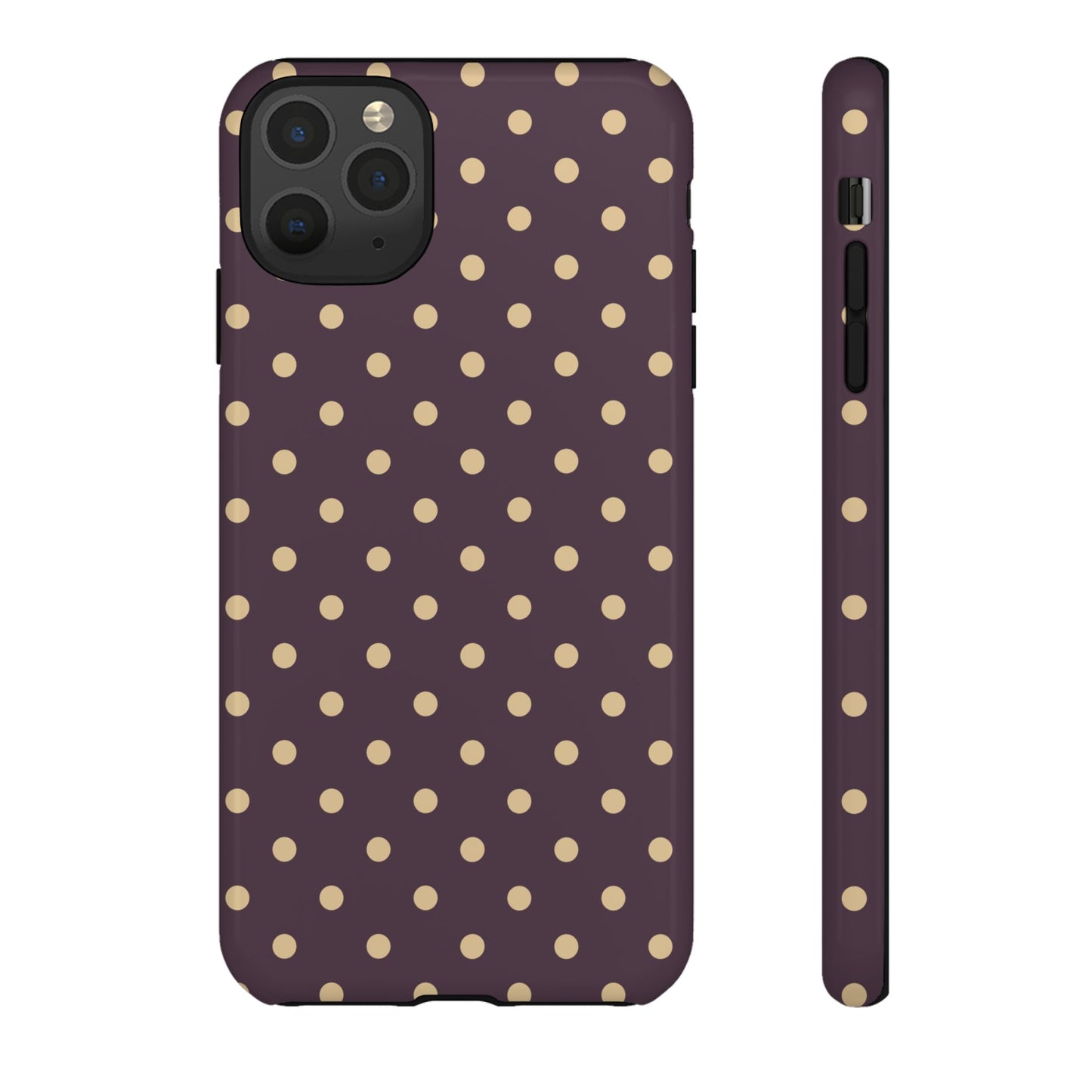 Purple with Yellow Dot Pattern Phone Case