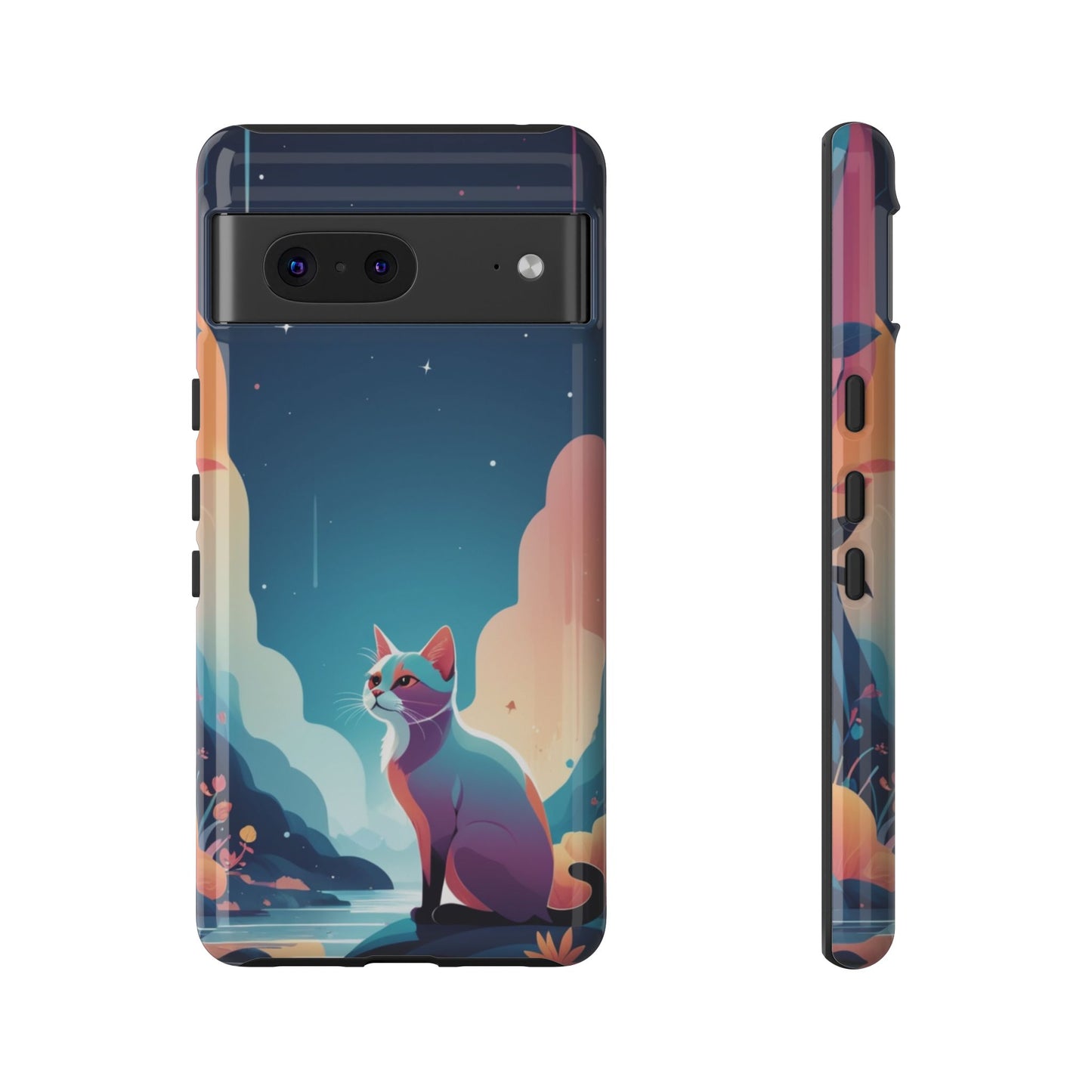 Stylised Cat Design Phone Case