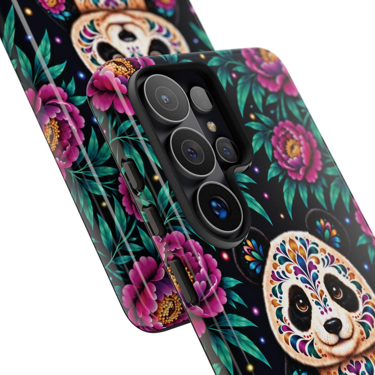 Cute Purple and Teal Calavera Panda Phone Case - Multicolor Phone Case